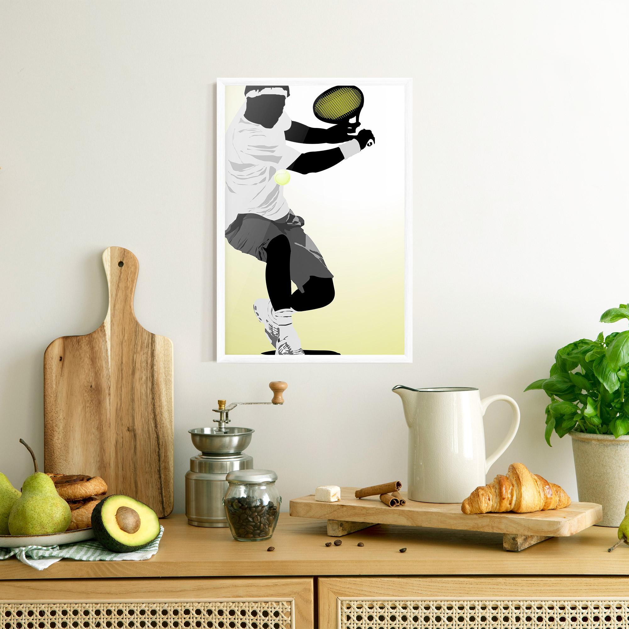 Рамкиран постер Yellow Light Tennis mockup 8