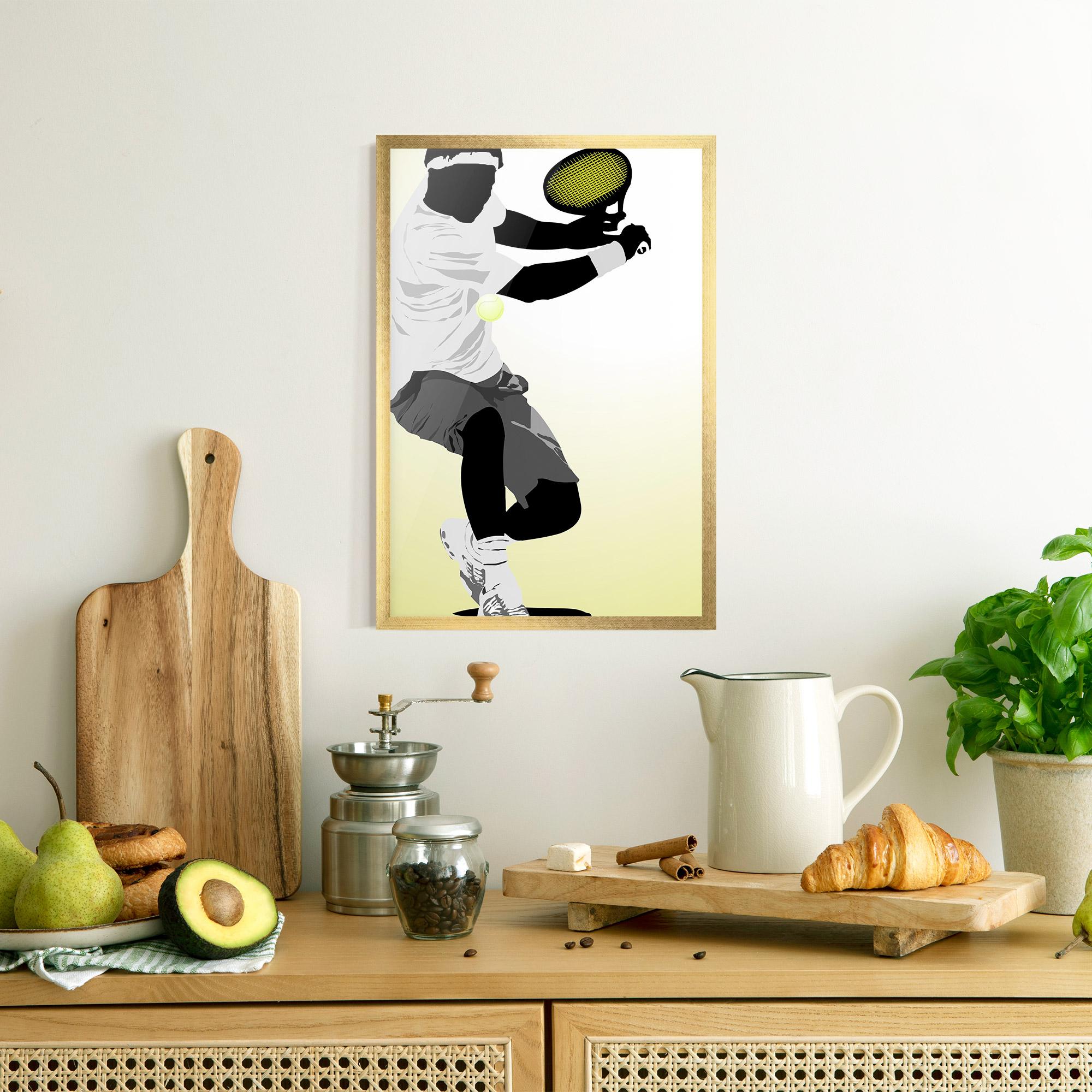 Рамкиран постер Yellow Light Tennis mockup 8