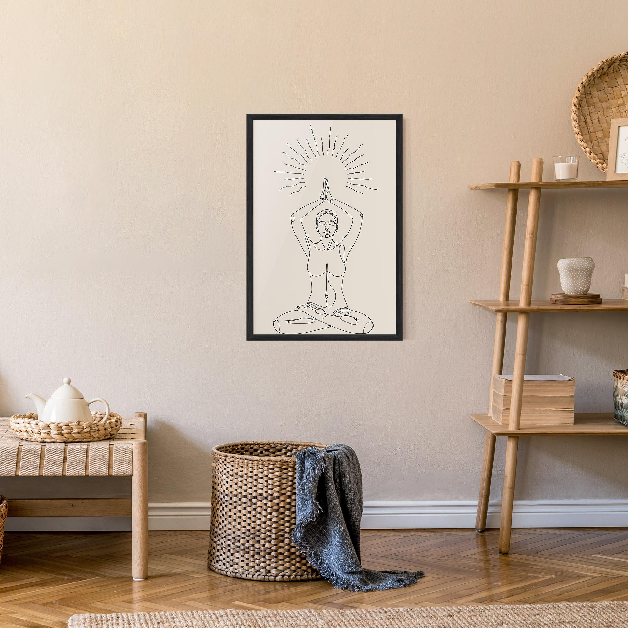 Рамкиран постер Yoga Sun mockup 9