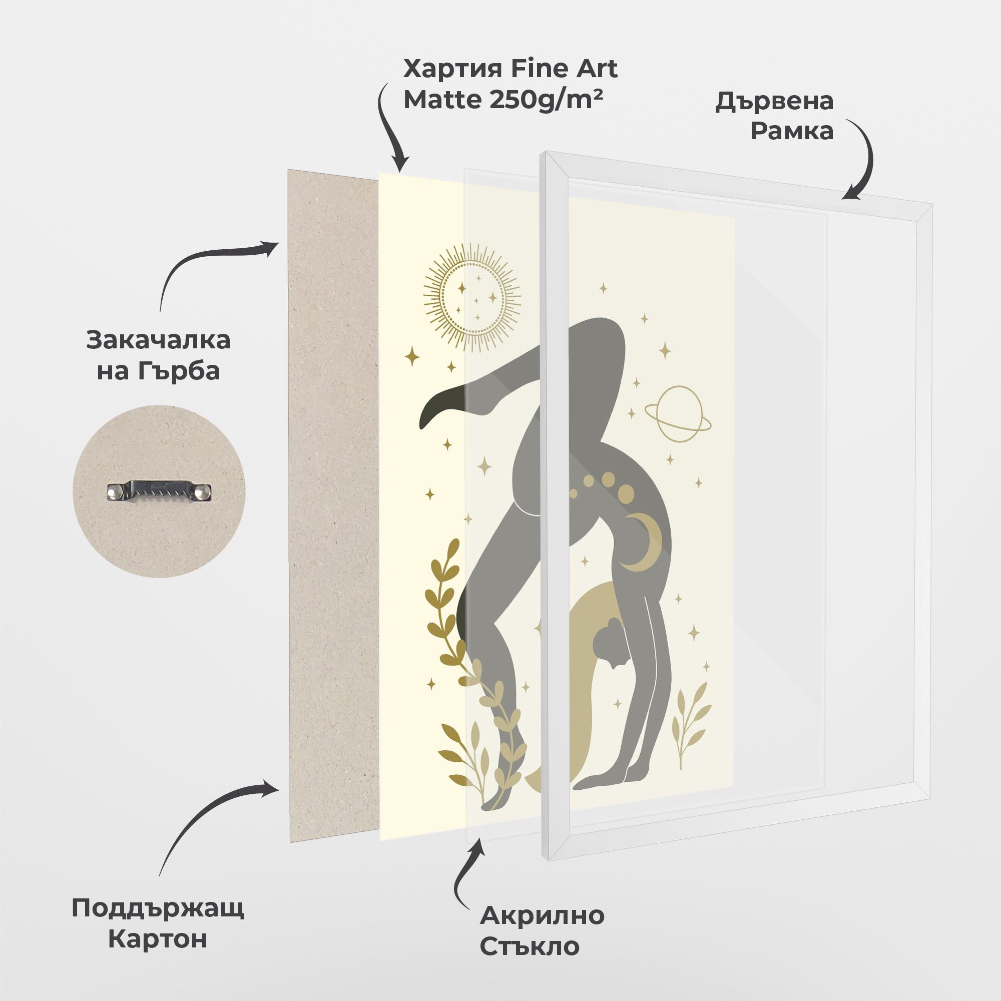 Рамкиран постер Yoga Sun Pose mockup 1