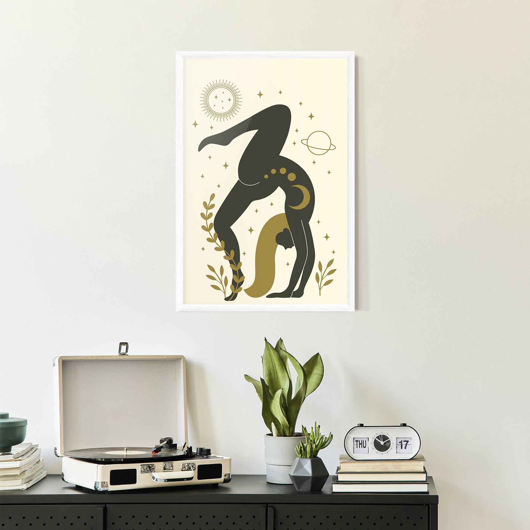 Рамкиран постер Yoga Sun Pose mockup 2