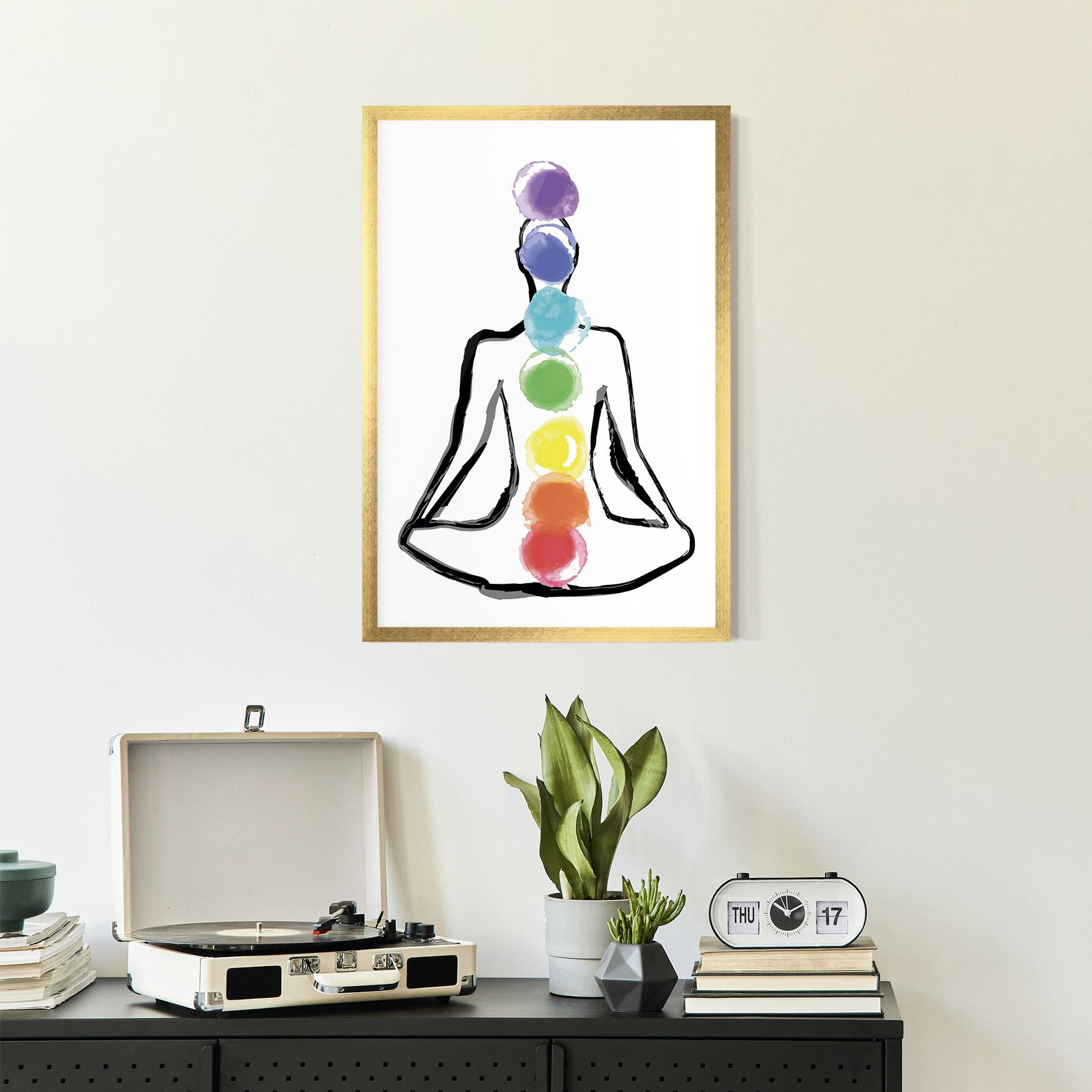Рамкиран постер Yoga Color mockup 2