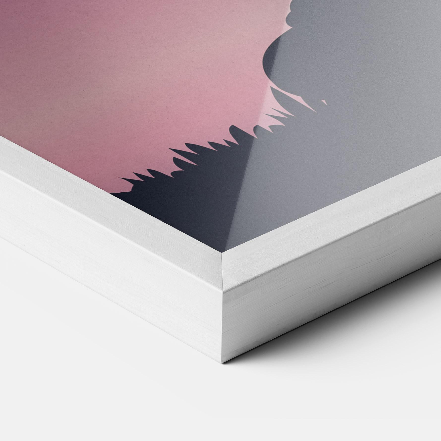 Рамкиран постер Yoga Purple Sky mockup 3