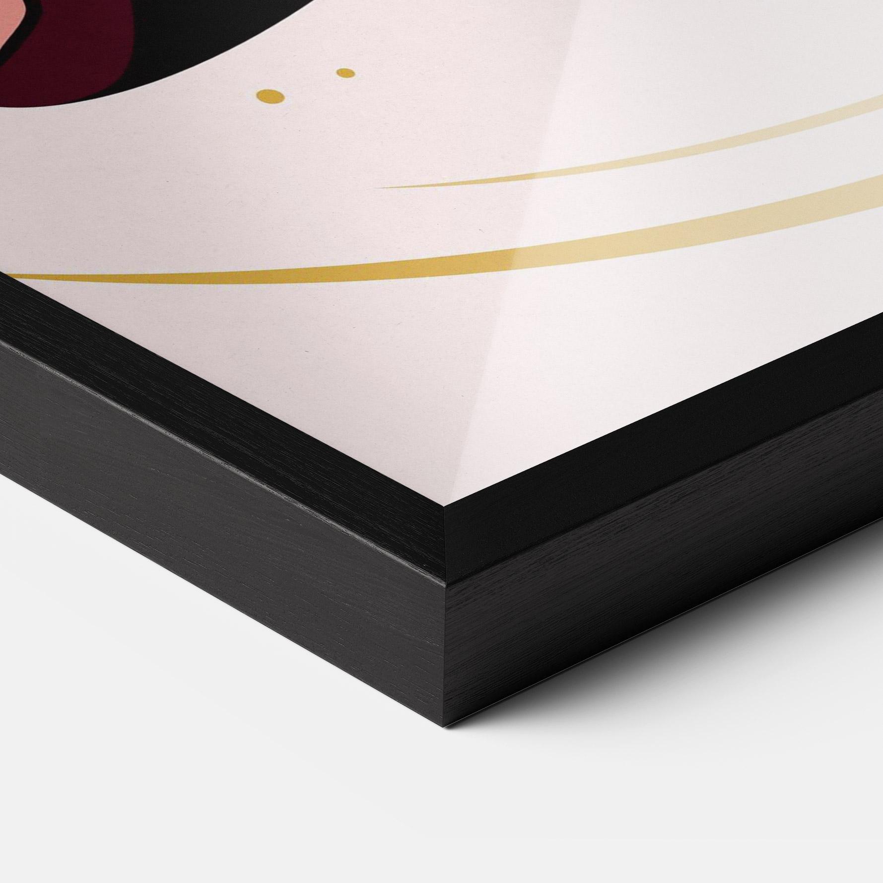 Рамкиран постер Pretty Yoga Girl mockup 3