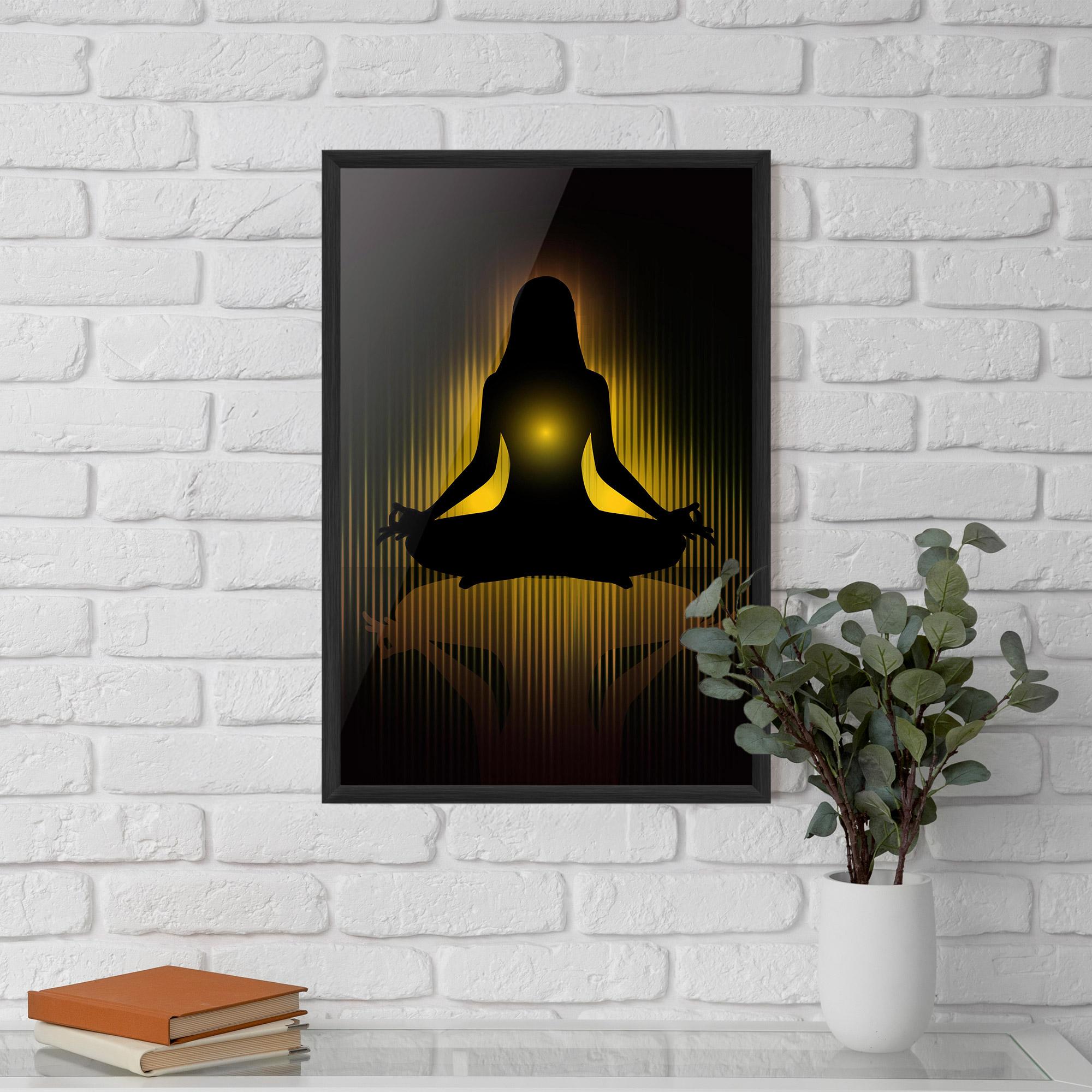 Рамкиран постер Yellow Light Yoga mockup 5