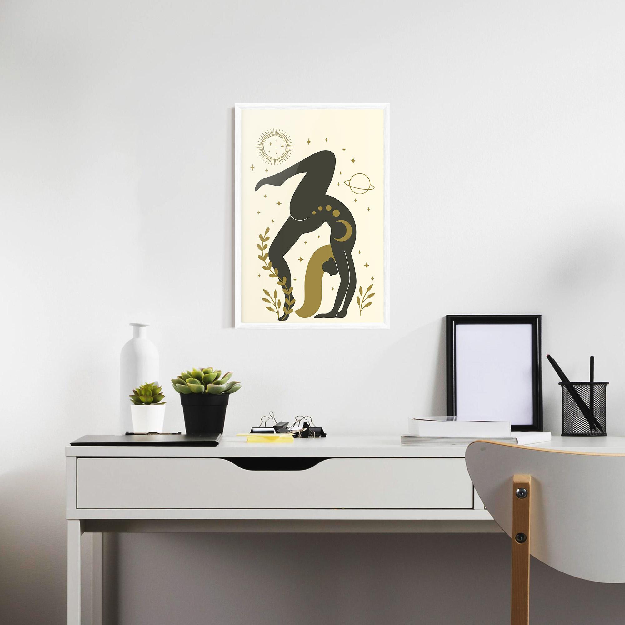 Рамкиран постер Yoga Sun Pose mockup 7