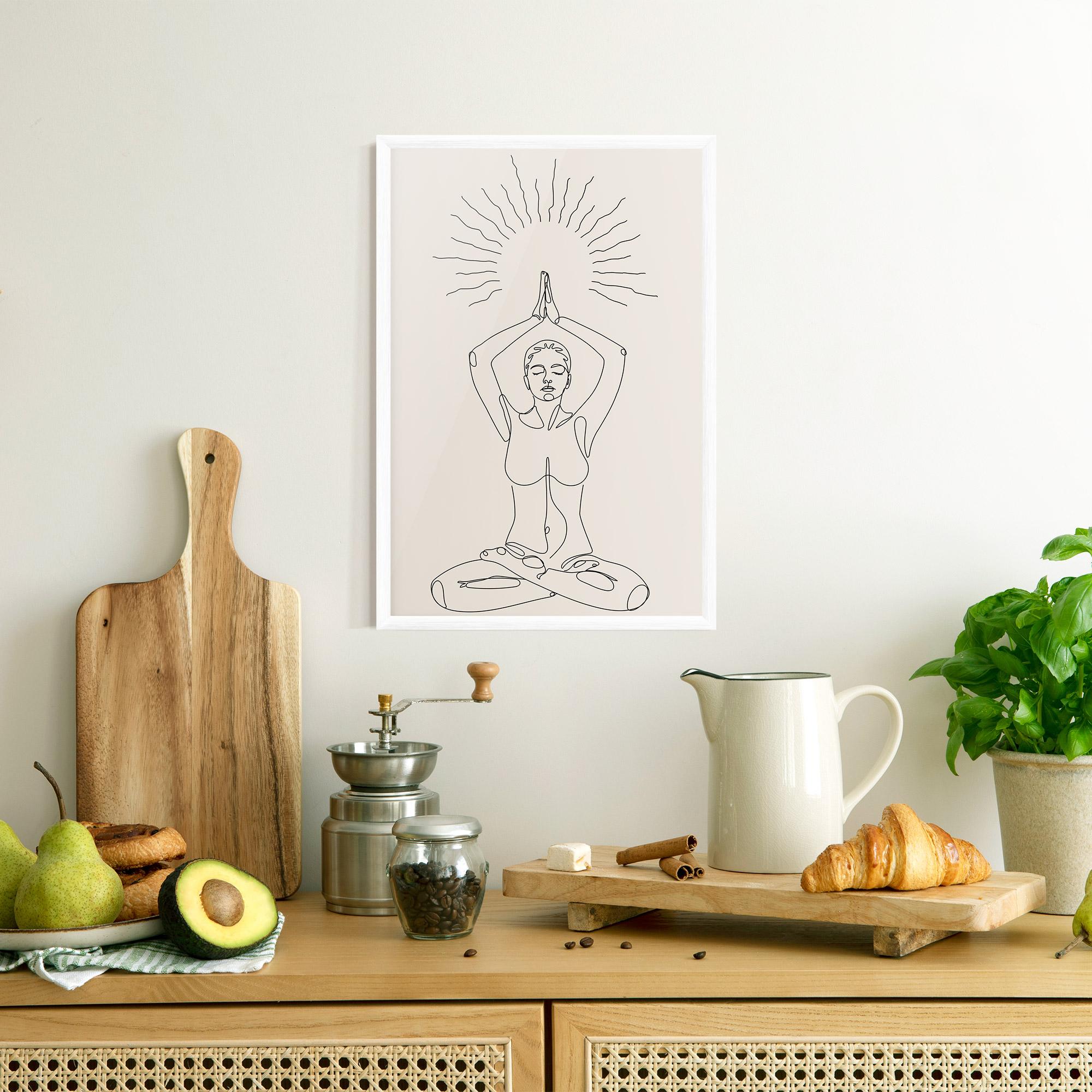 Рамкиран постер Yoga Sun mockup 8