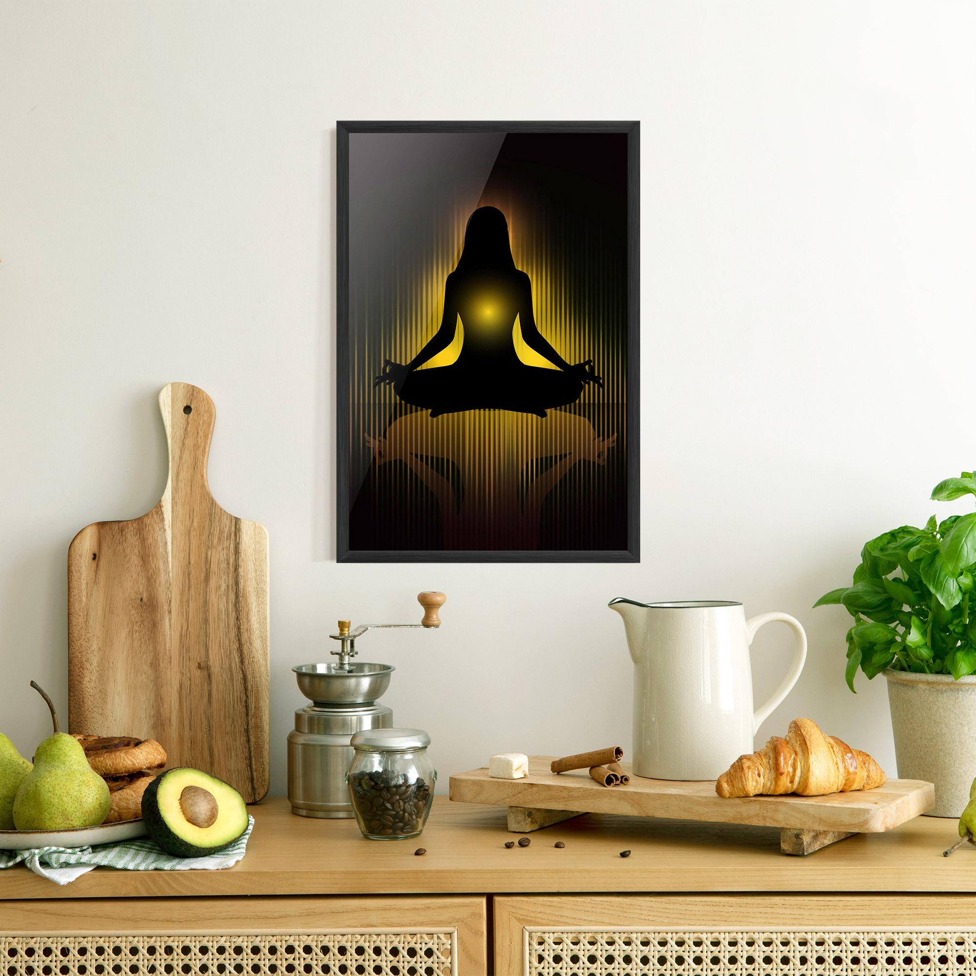 Рамкиран постер Yellow Light Yoga mockup 8
