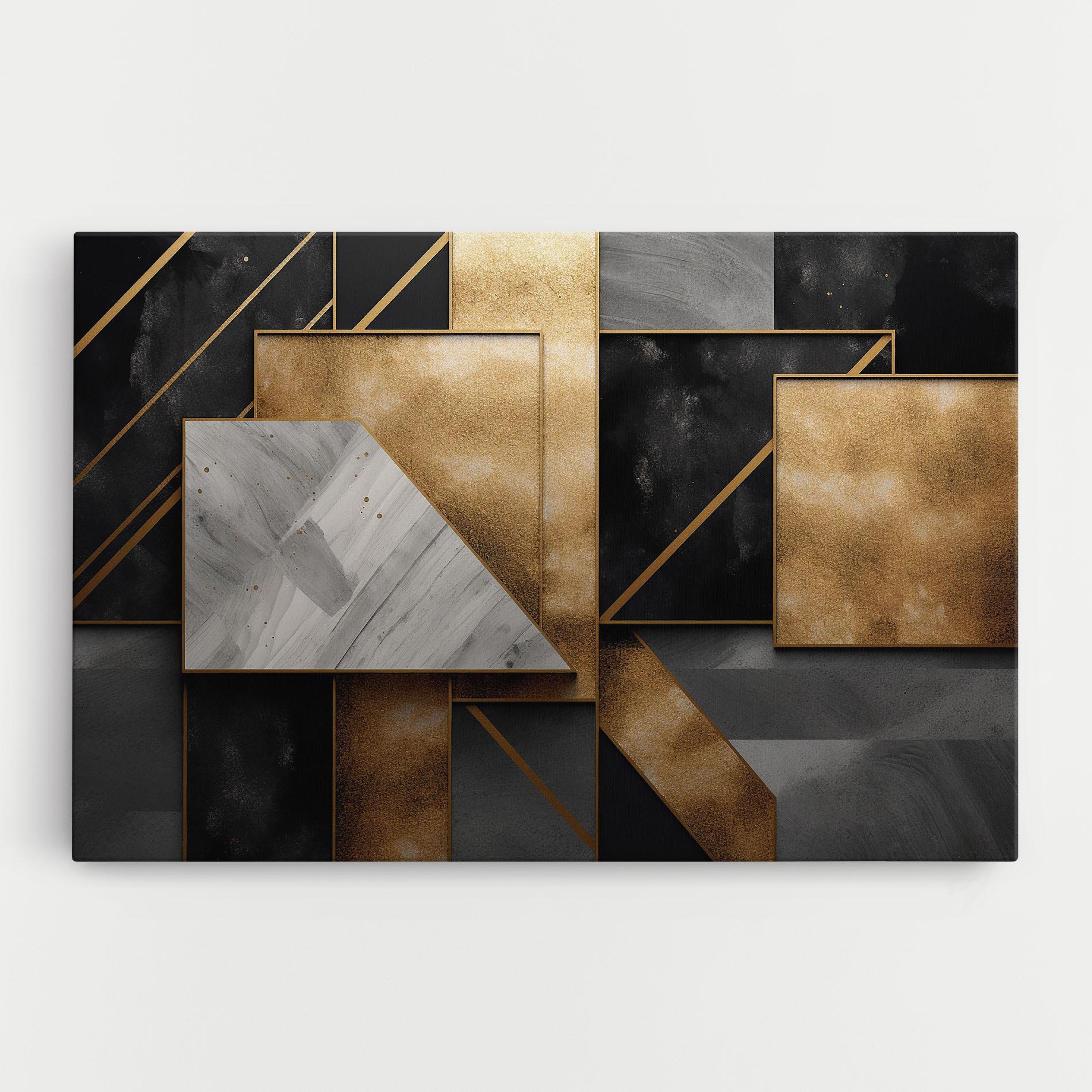 Картина на платно Abstract Gold Square mockup 0