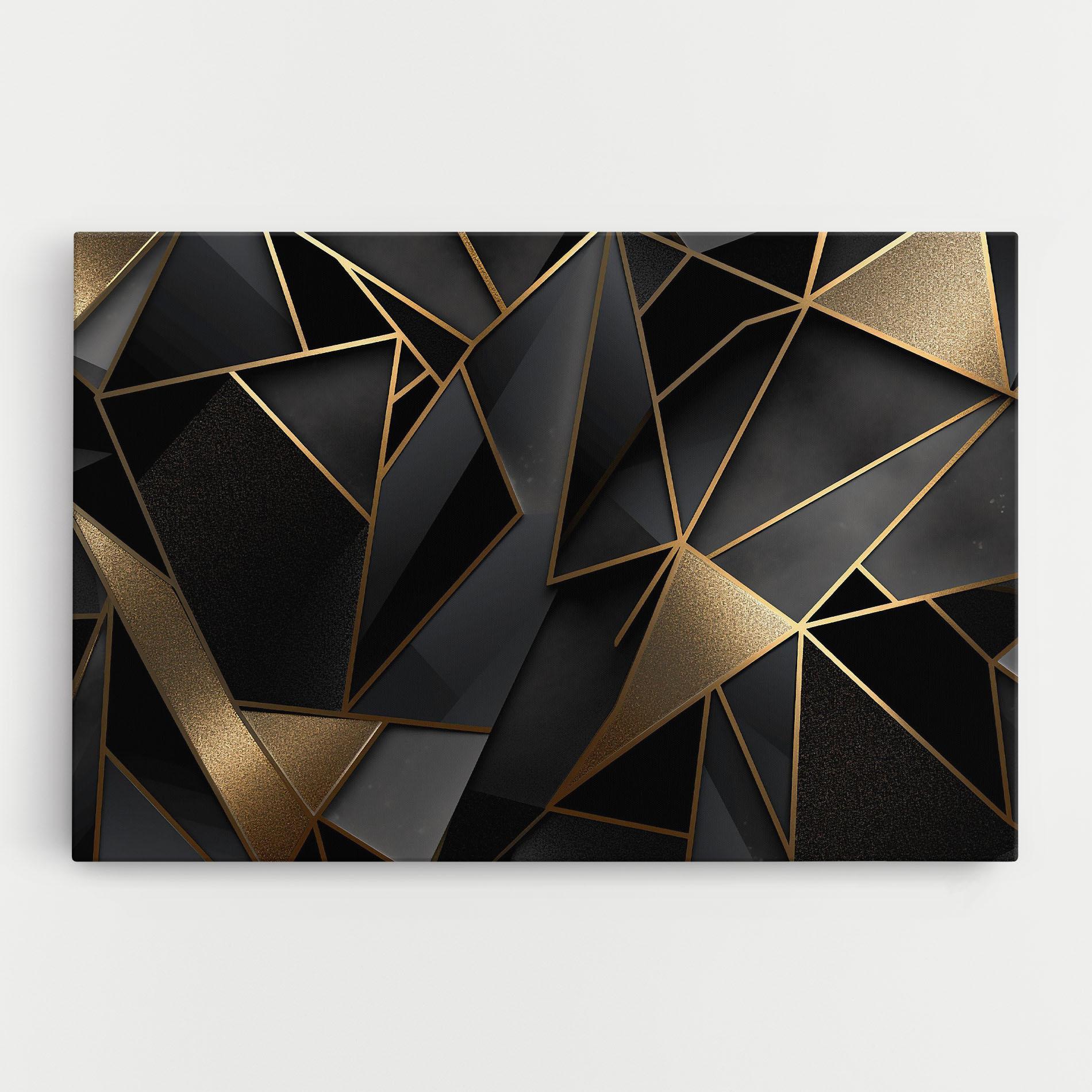 Картина на платно Abstract Golden Art mockup 0