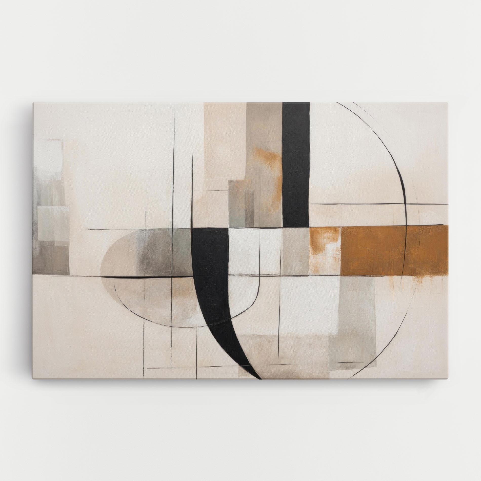 Картина на платно Black Abstract Lines mockup 0