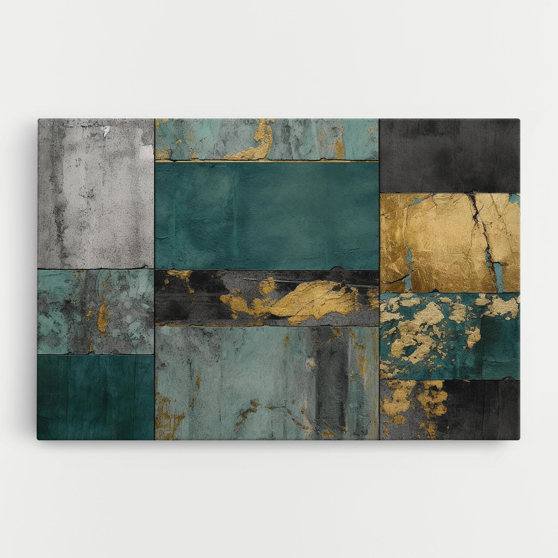 Картина на платно Golden Green Painting mockup 0