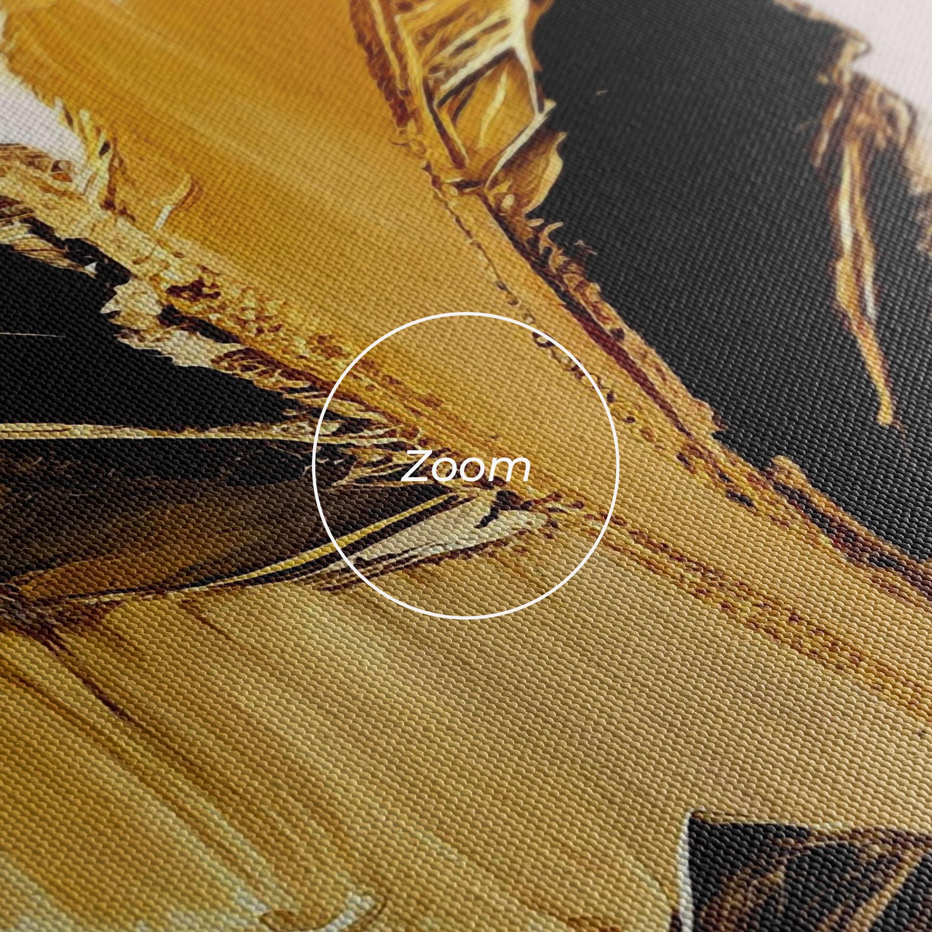 Картина на платно Balck With Gold Leafs mockup 3