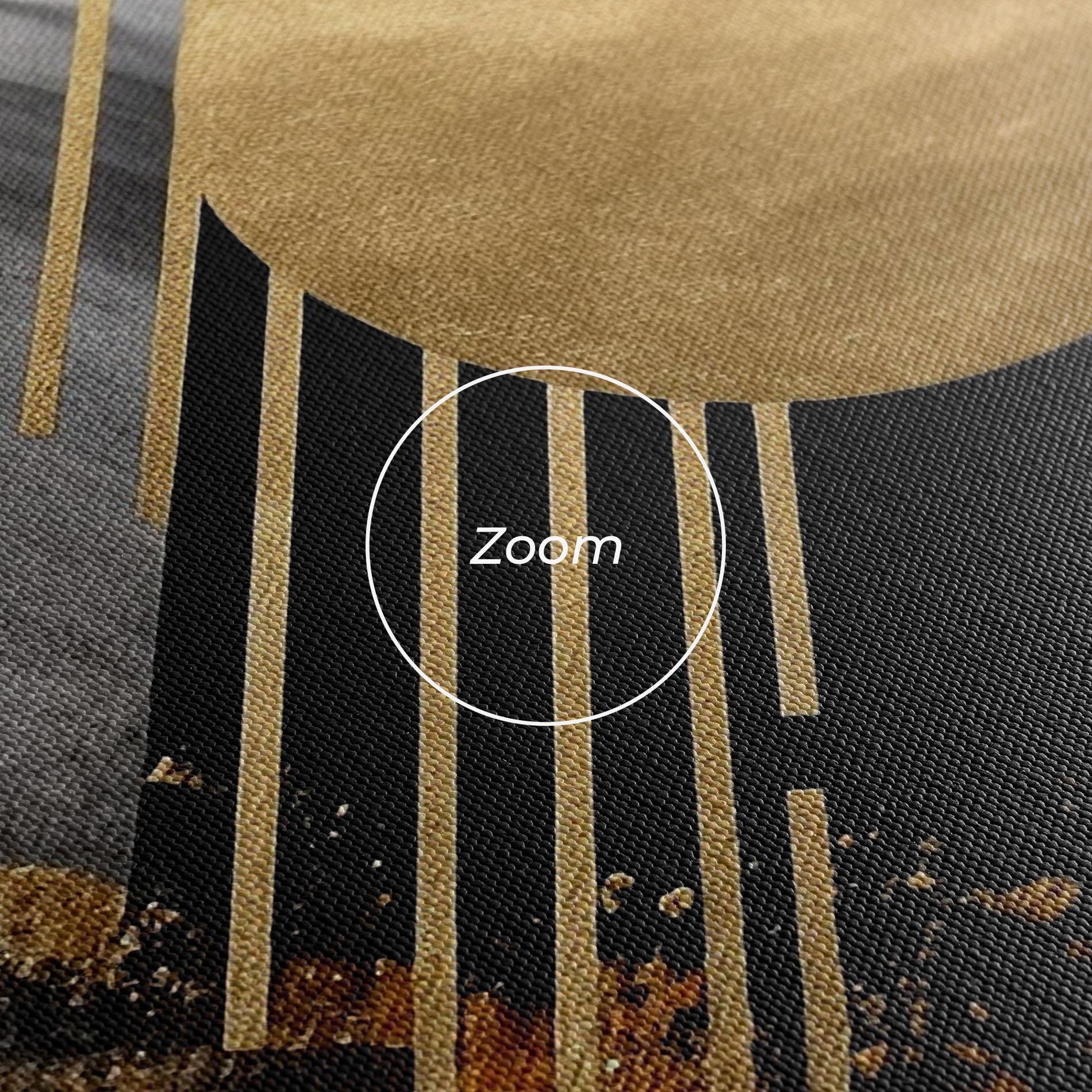 Картина на платно Gold Circle With Lines mockup 3