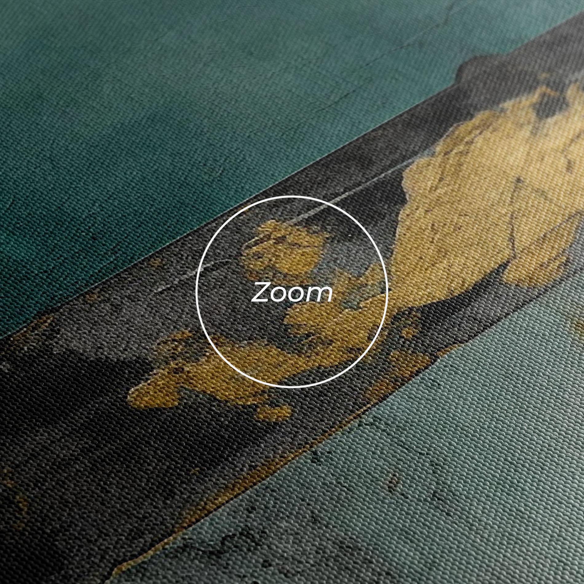 Картина на платно Golden Green Painting mockup 3