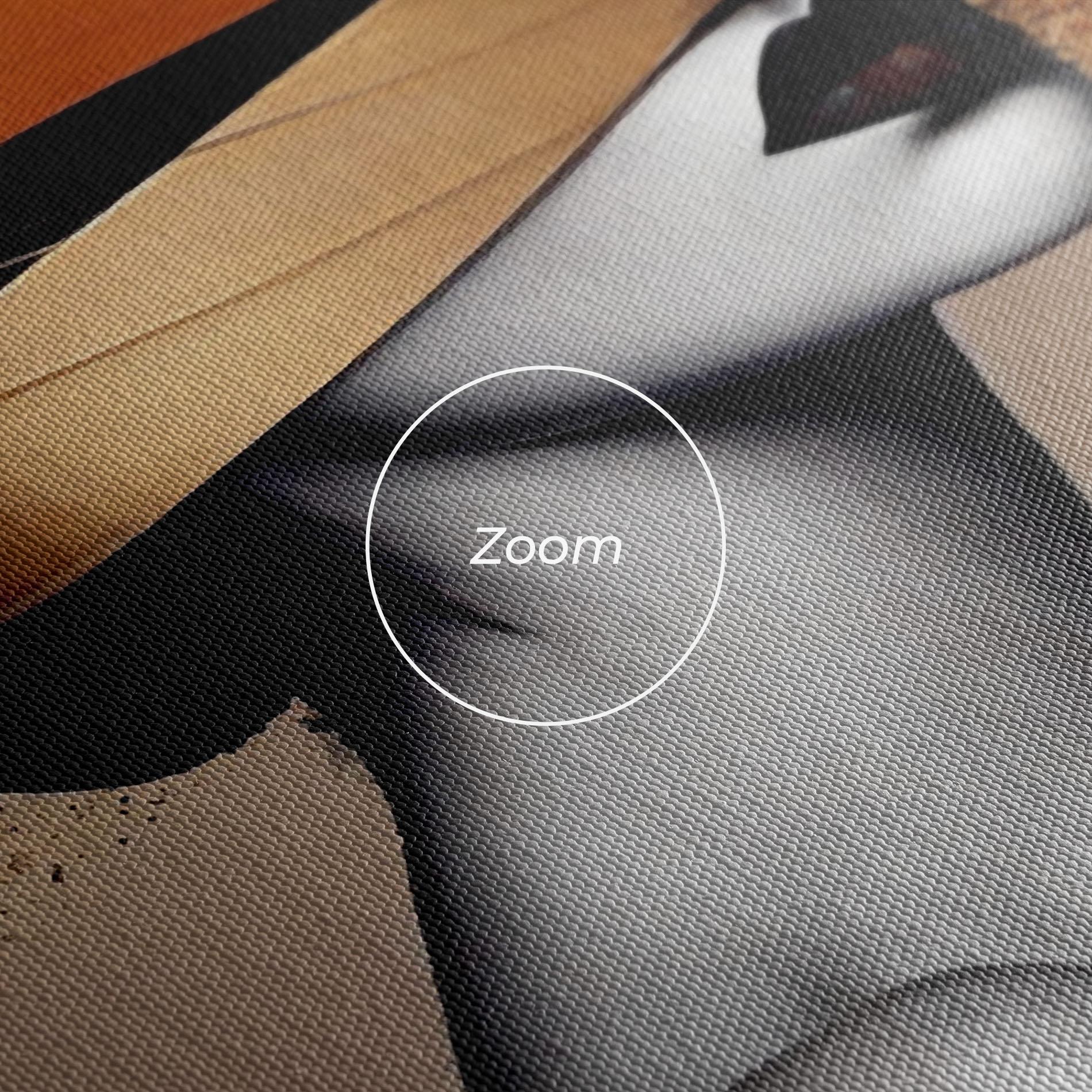 Картина на платно Woman With Gold Lines mockup 3