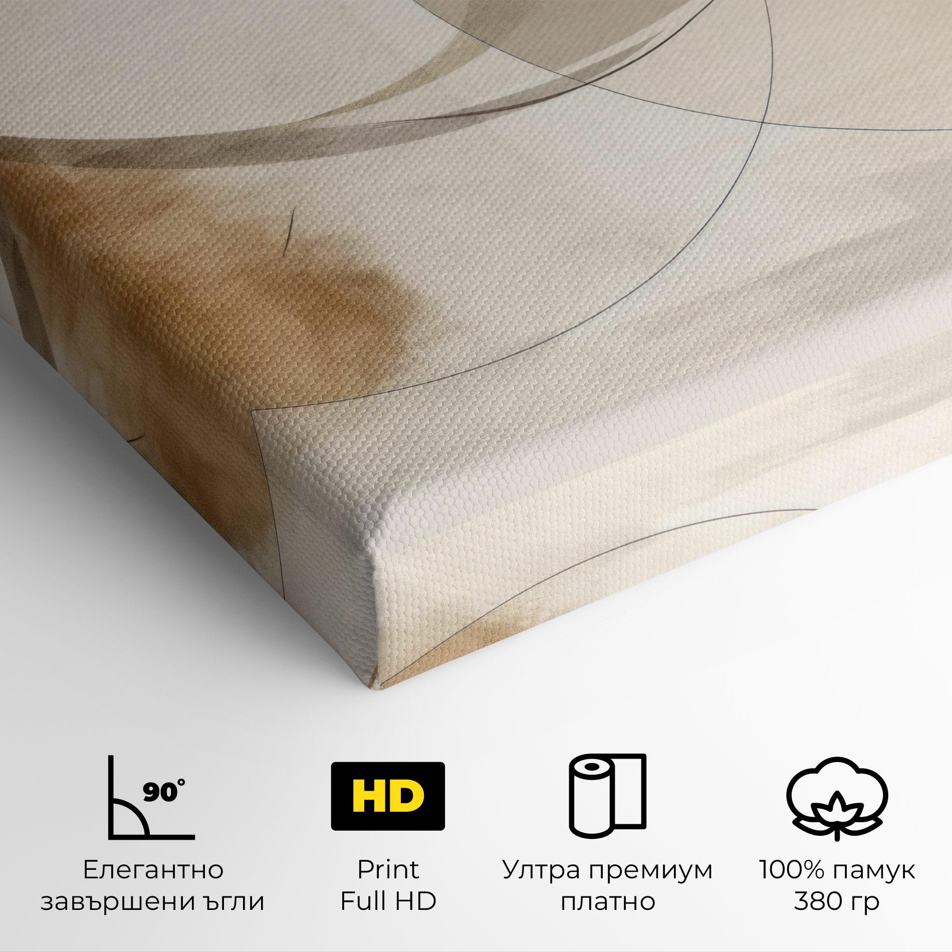 Картина на платно Abstract Circle Painting mockup 4