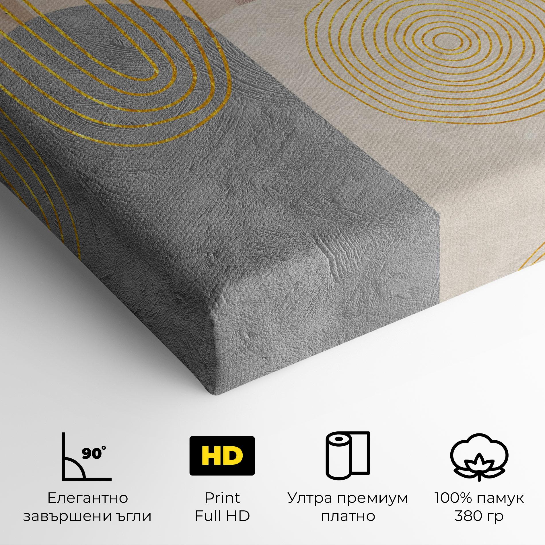 Картина на платно Gray Orange Painting mockup 4