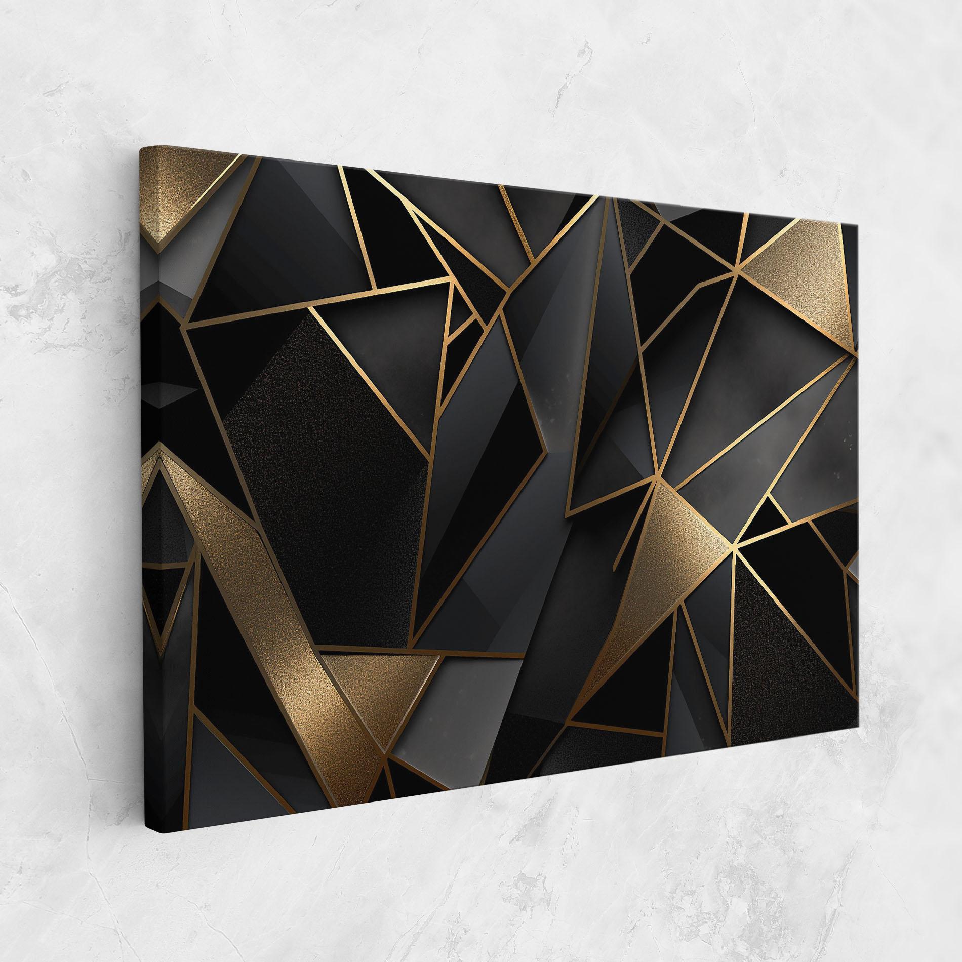 Картина на платно Abstract Golden Art mockup 1