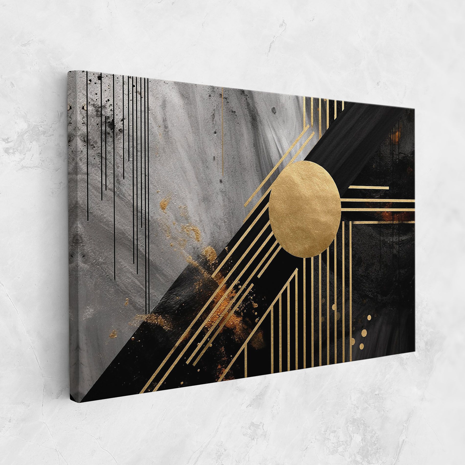 Gold Circle With Lines mockup 1