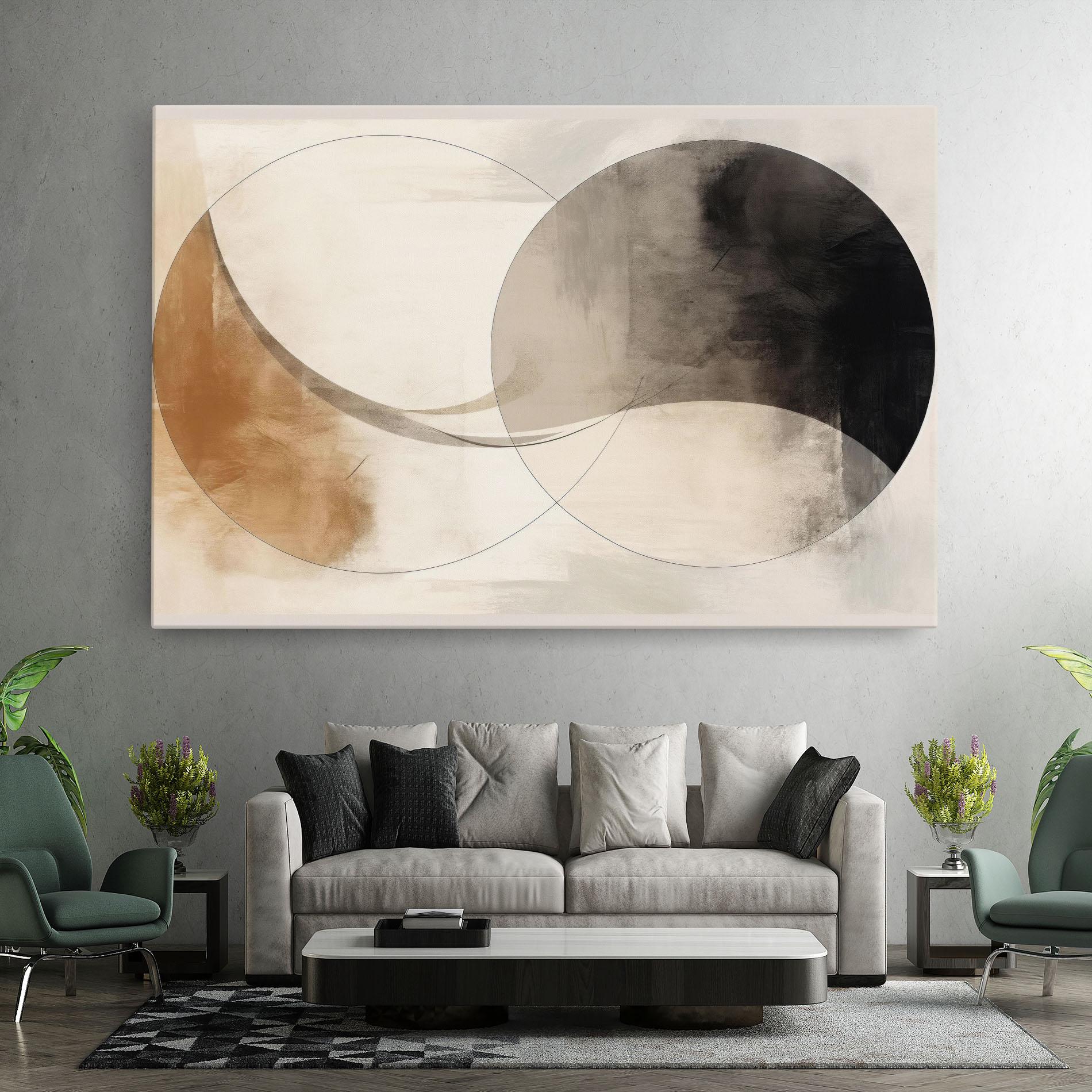 Картина на платно Abstract Circle Painting mockup 7
