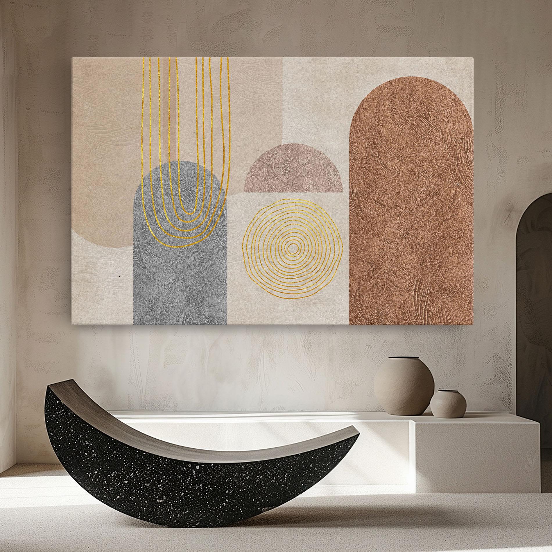 Картина на платно Gray Orange Painting mockup 8