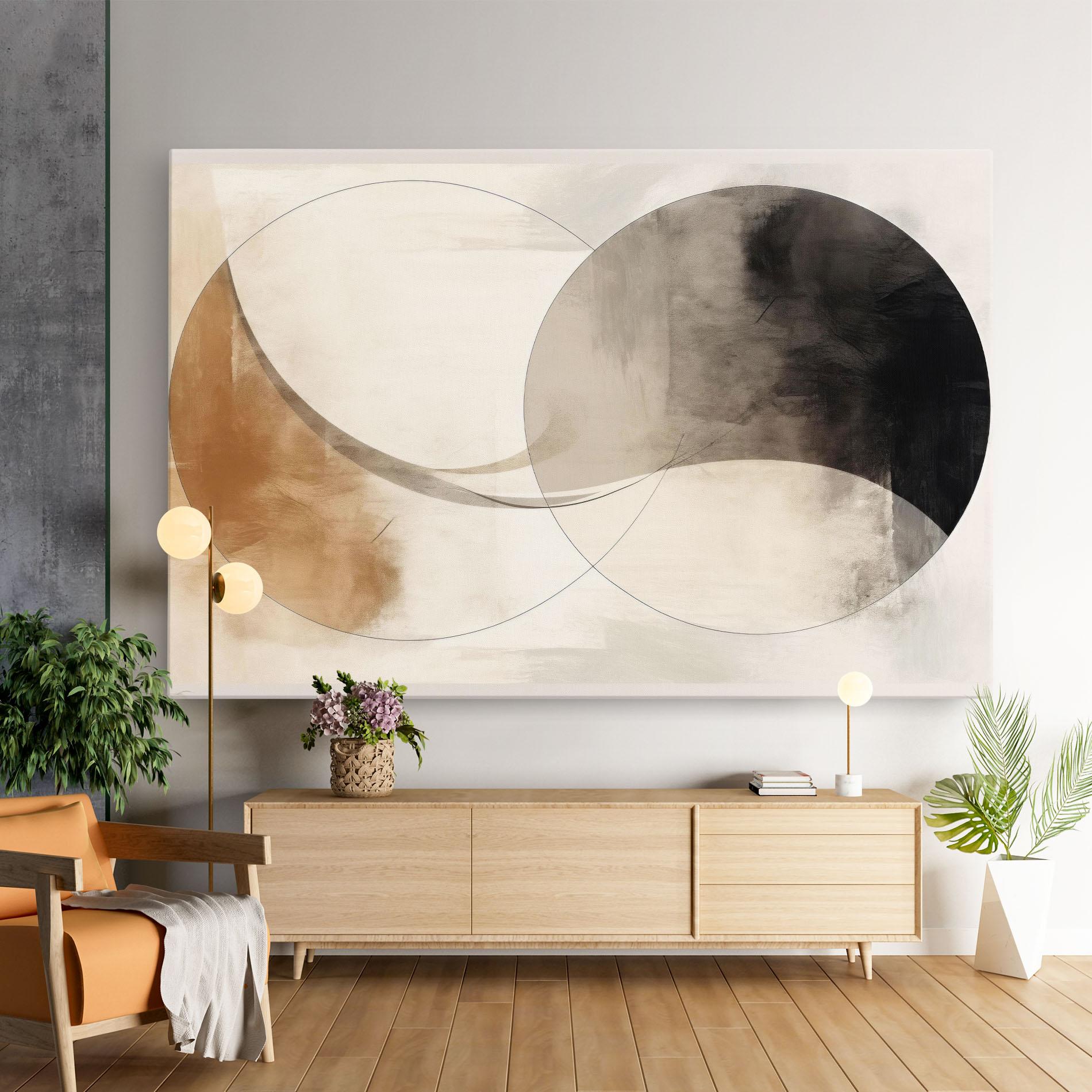 Картина на платно Abstract Circle Painting mockup 9