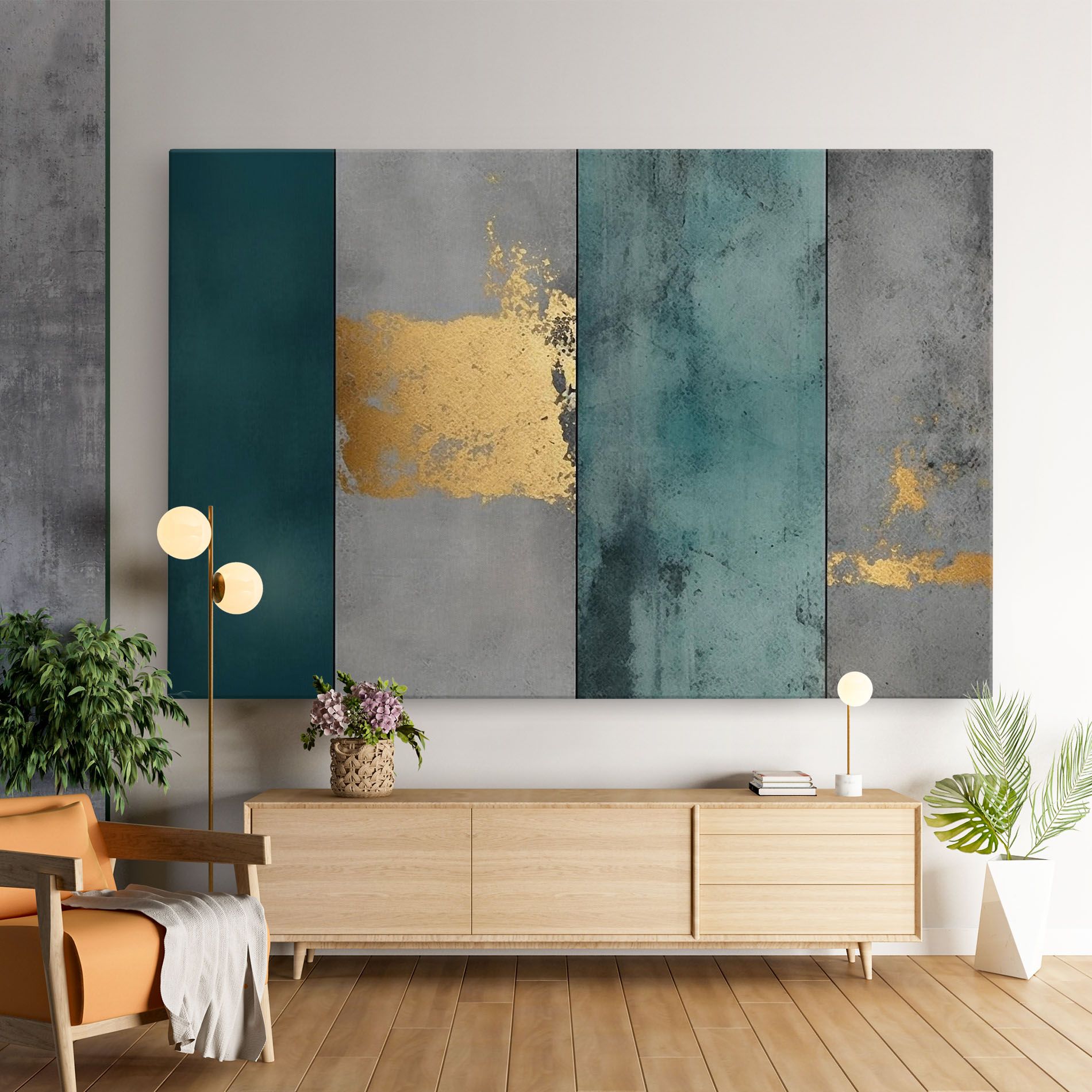 Green Colors With Gold mockup 9