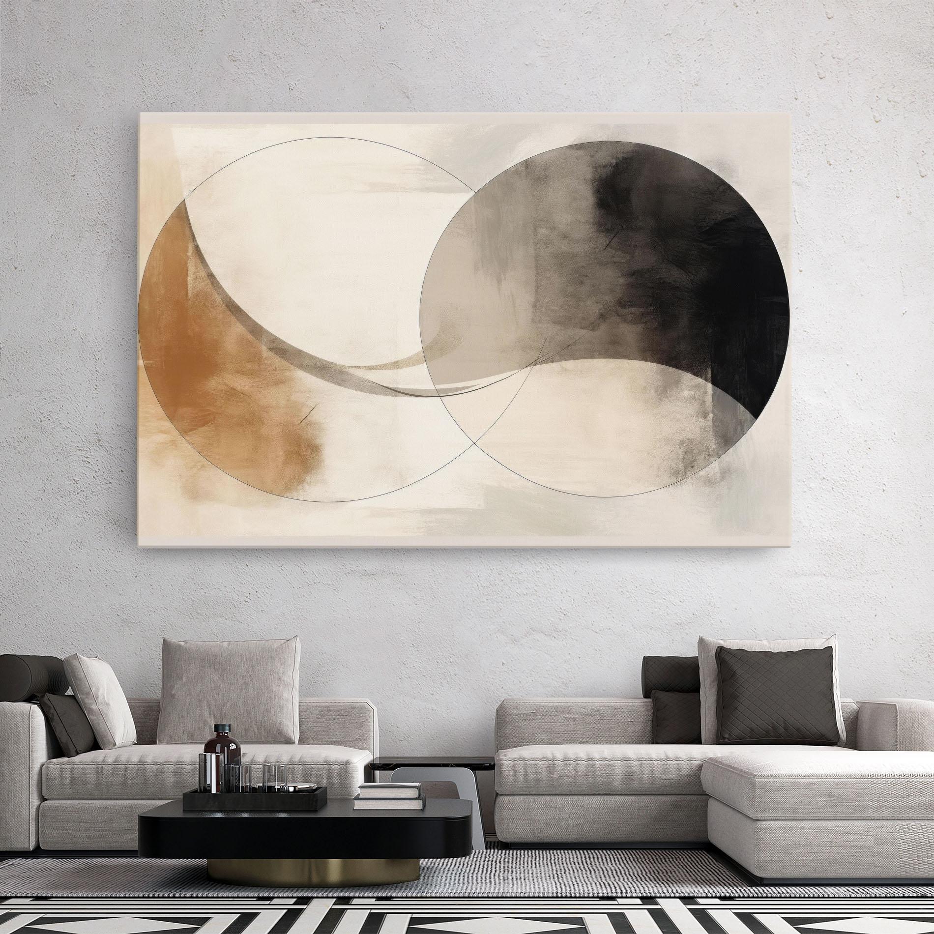 Картина на платно Abstract Circle Painting mockup 2