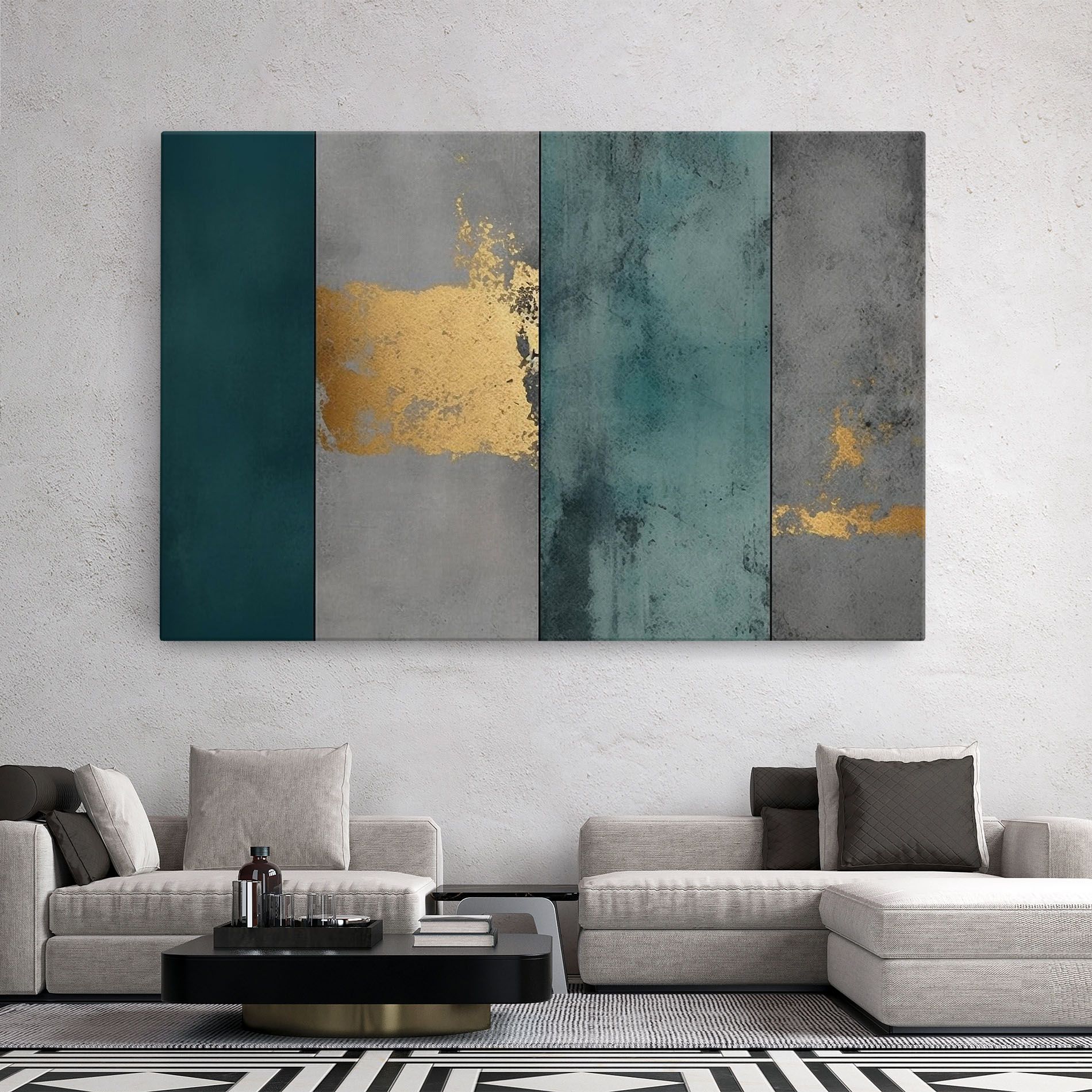 Green Colors With Gold mockup 2