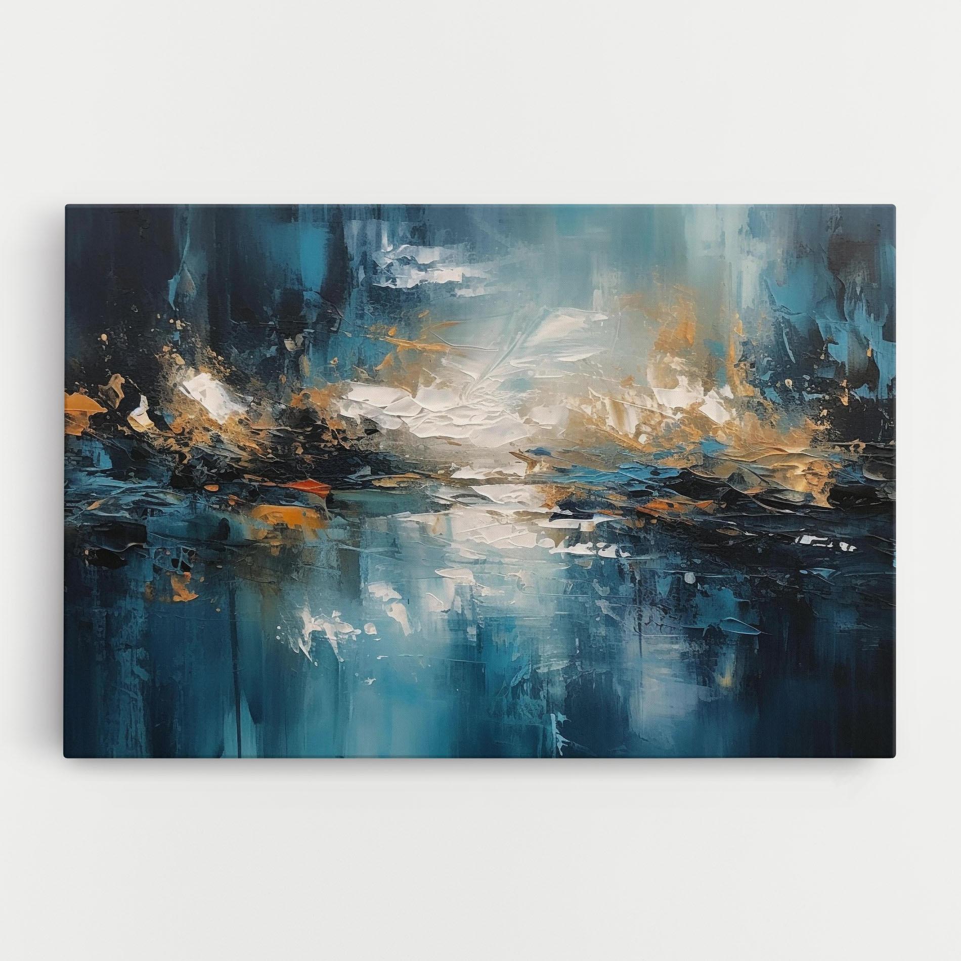 Картина на платно Abstract Blue Art mockup 0