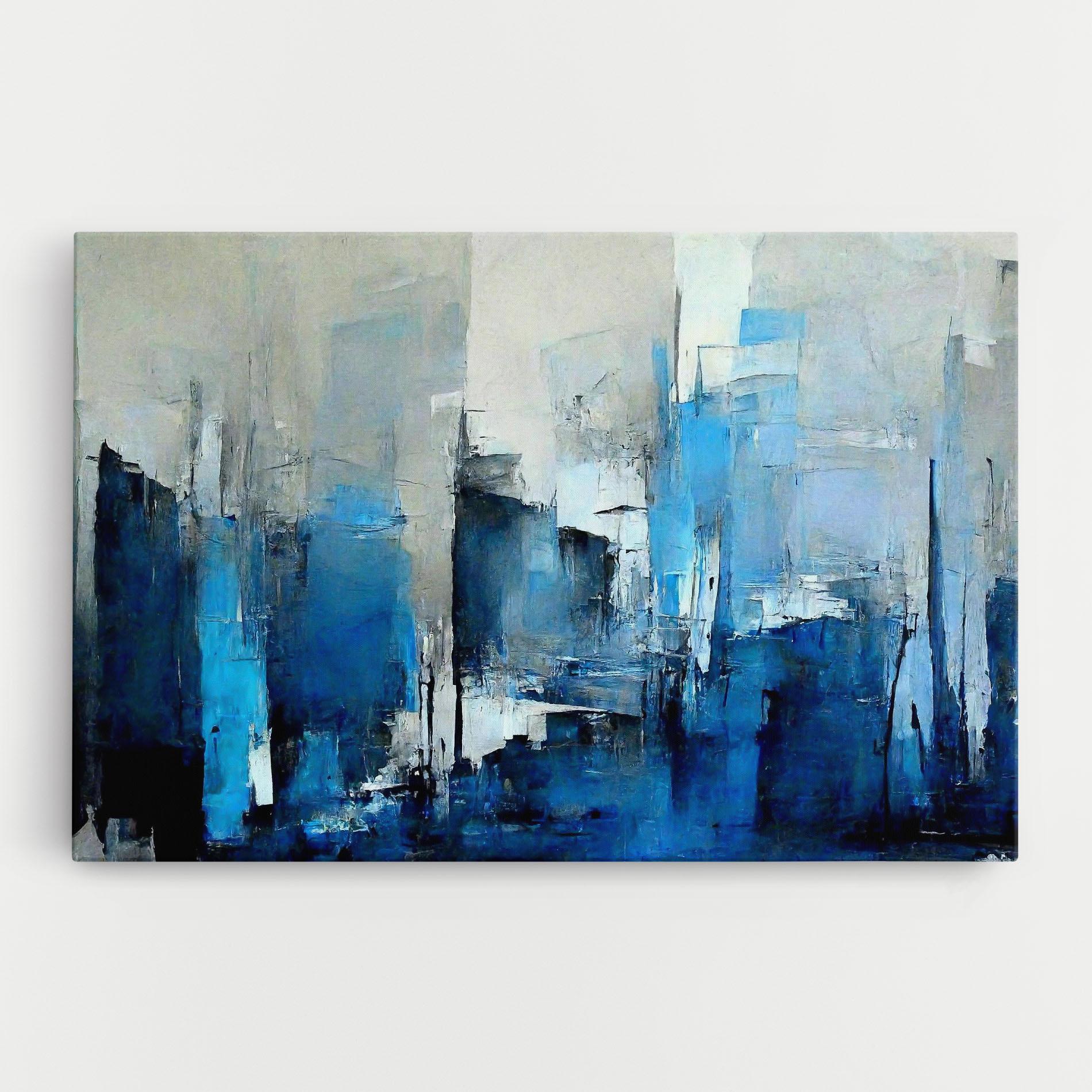 Картина на платно Blue Gray Color mockup 0