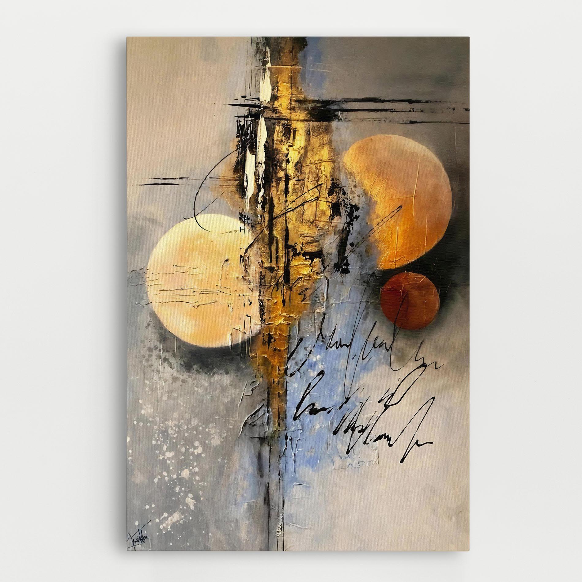 Картина на платно Abstract Moons mockup 0