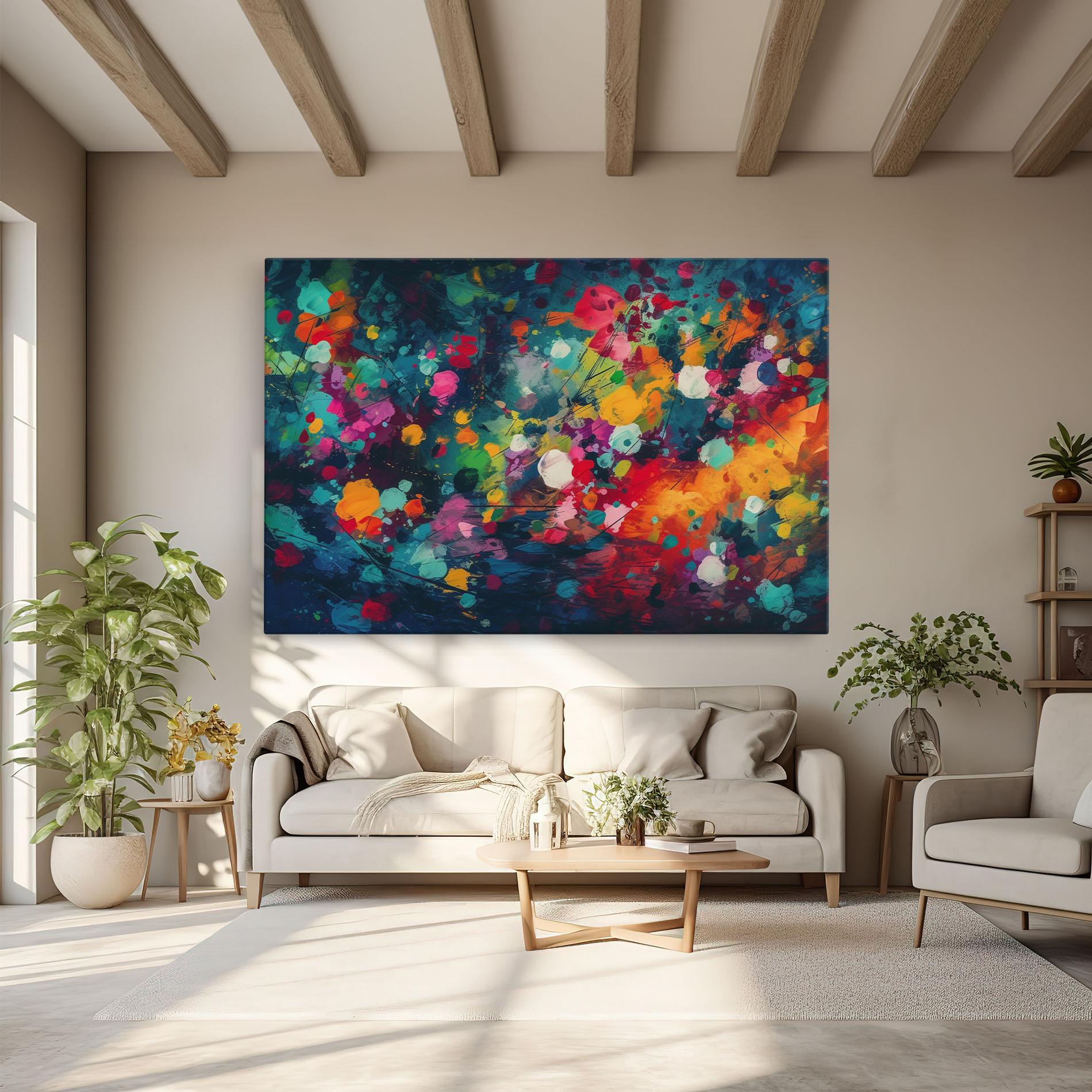 Картина на платно Colors Blue Background mockup 6