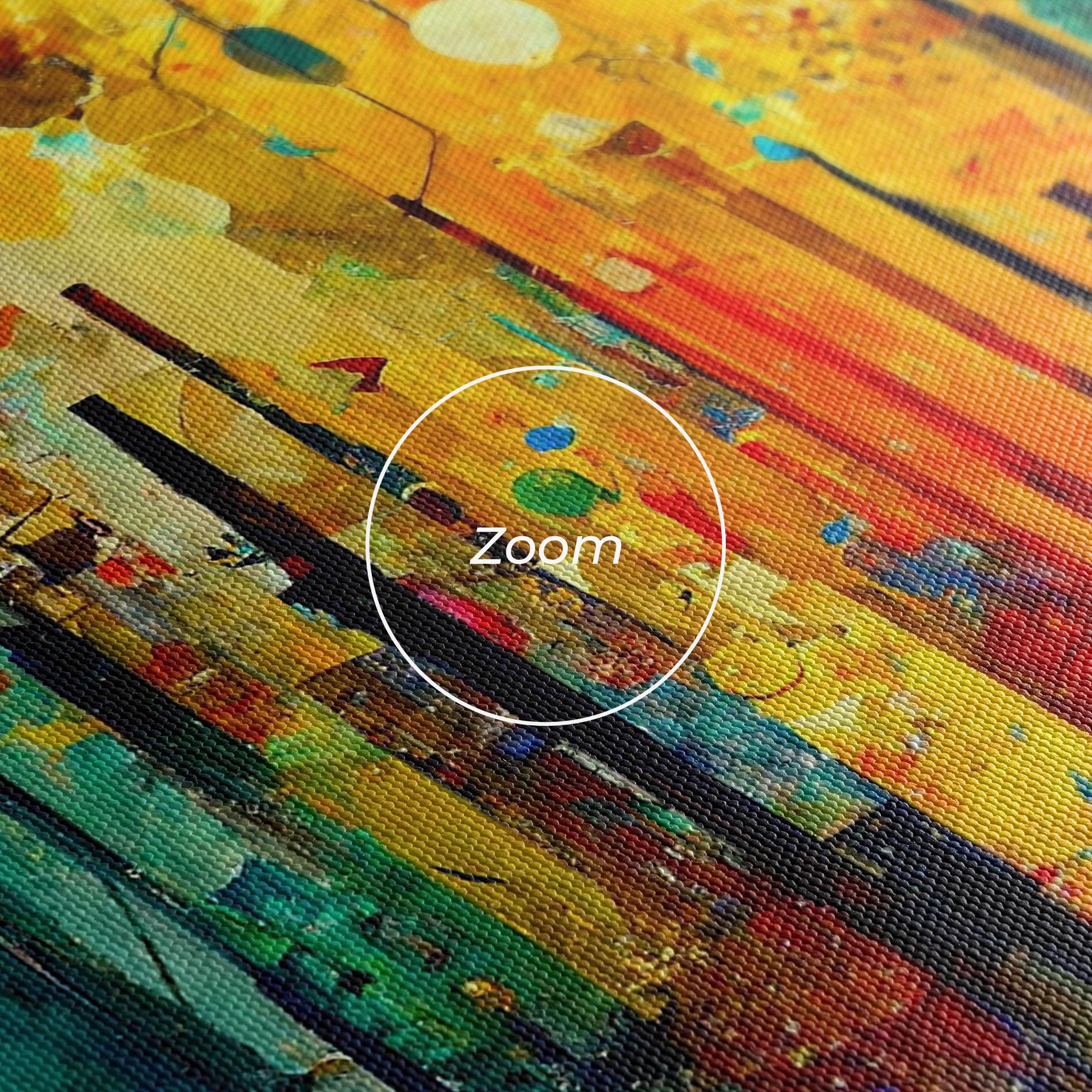 Картина на платно Black Lines On Yellow Light mockup 3