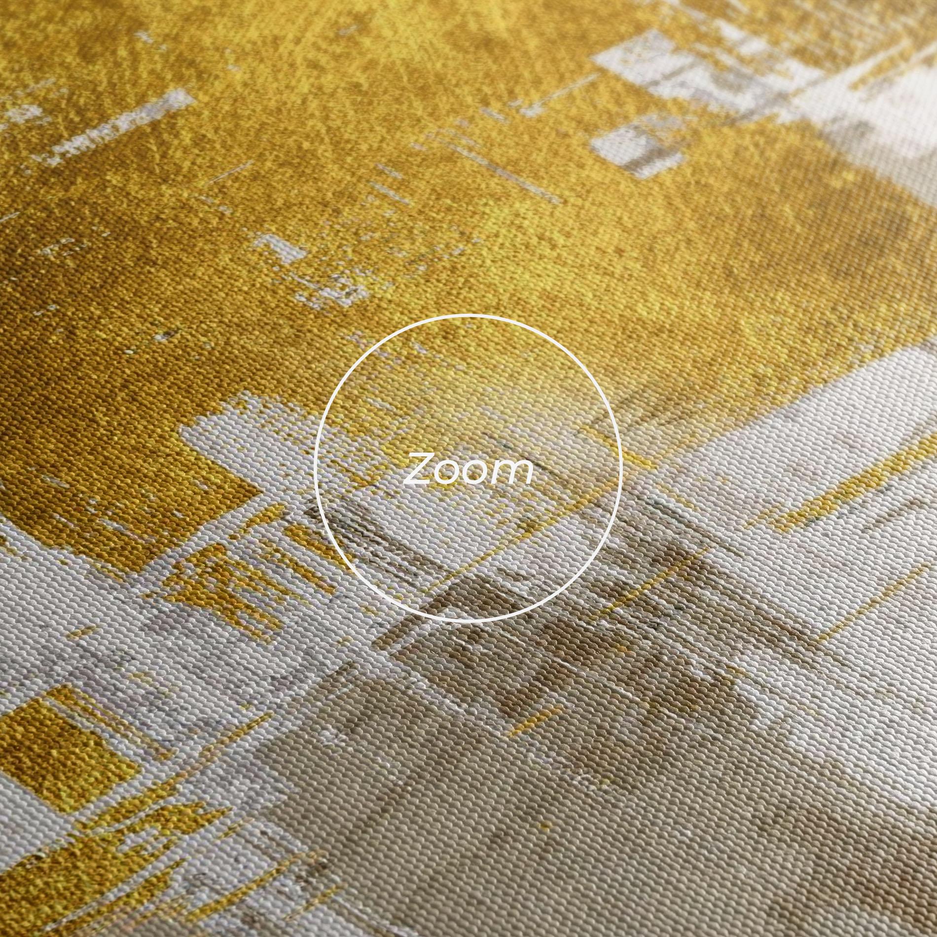 Картина на платно Gold And White Brush mockup 3