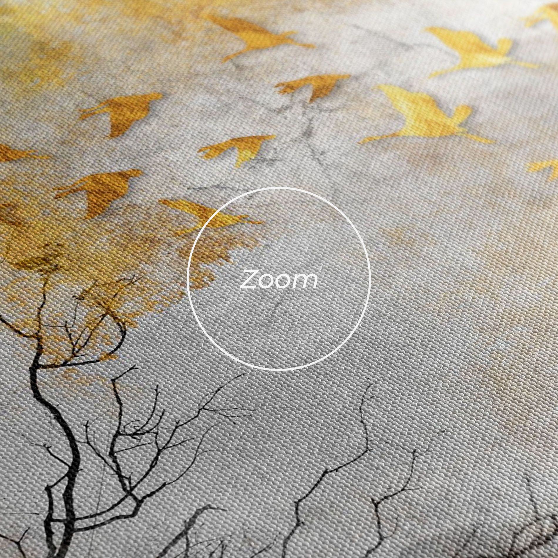 Gold Birds Flying mockup 3