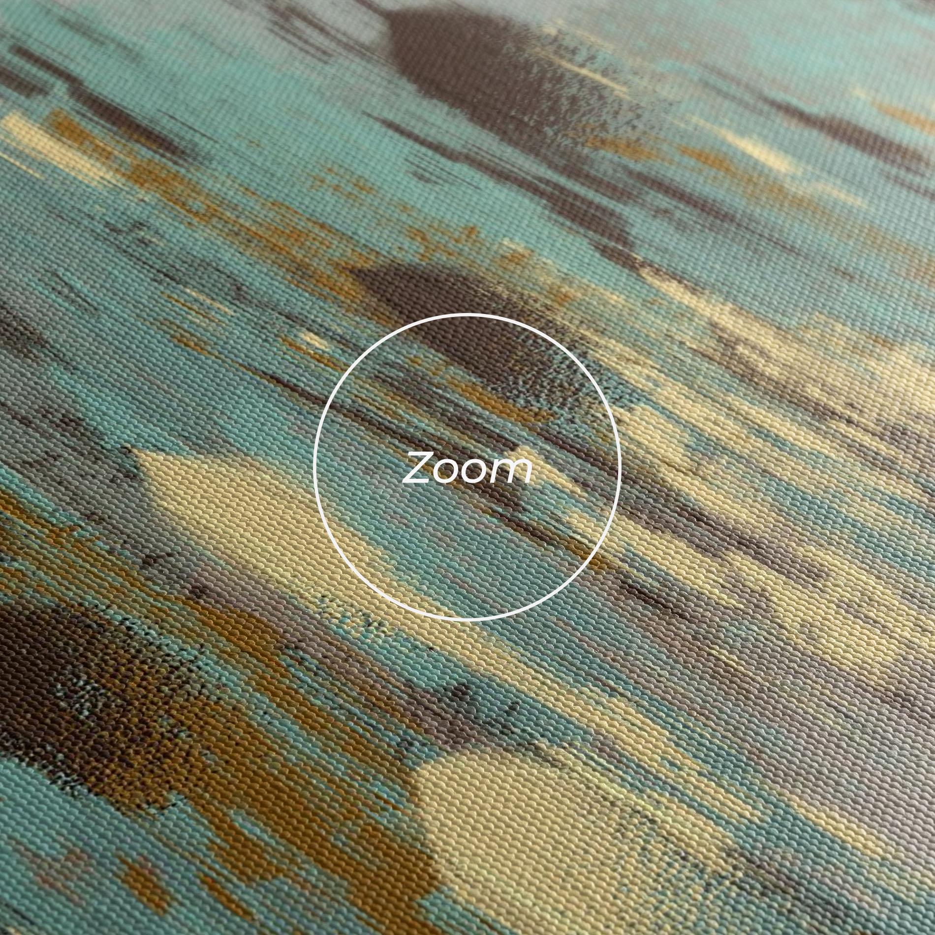 Картина на платно Gold Spiral Points mockup 3