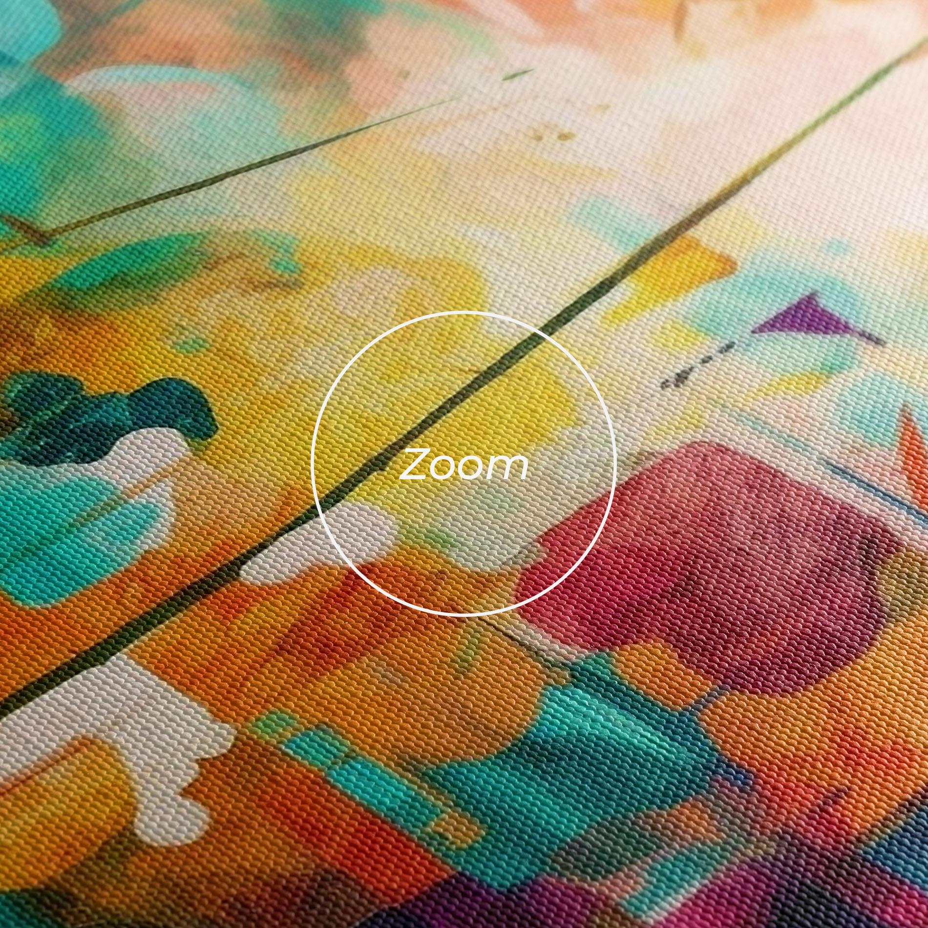 Картина на платно Vibrant Colors On Blue Background mockup 3