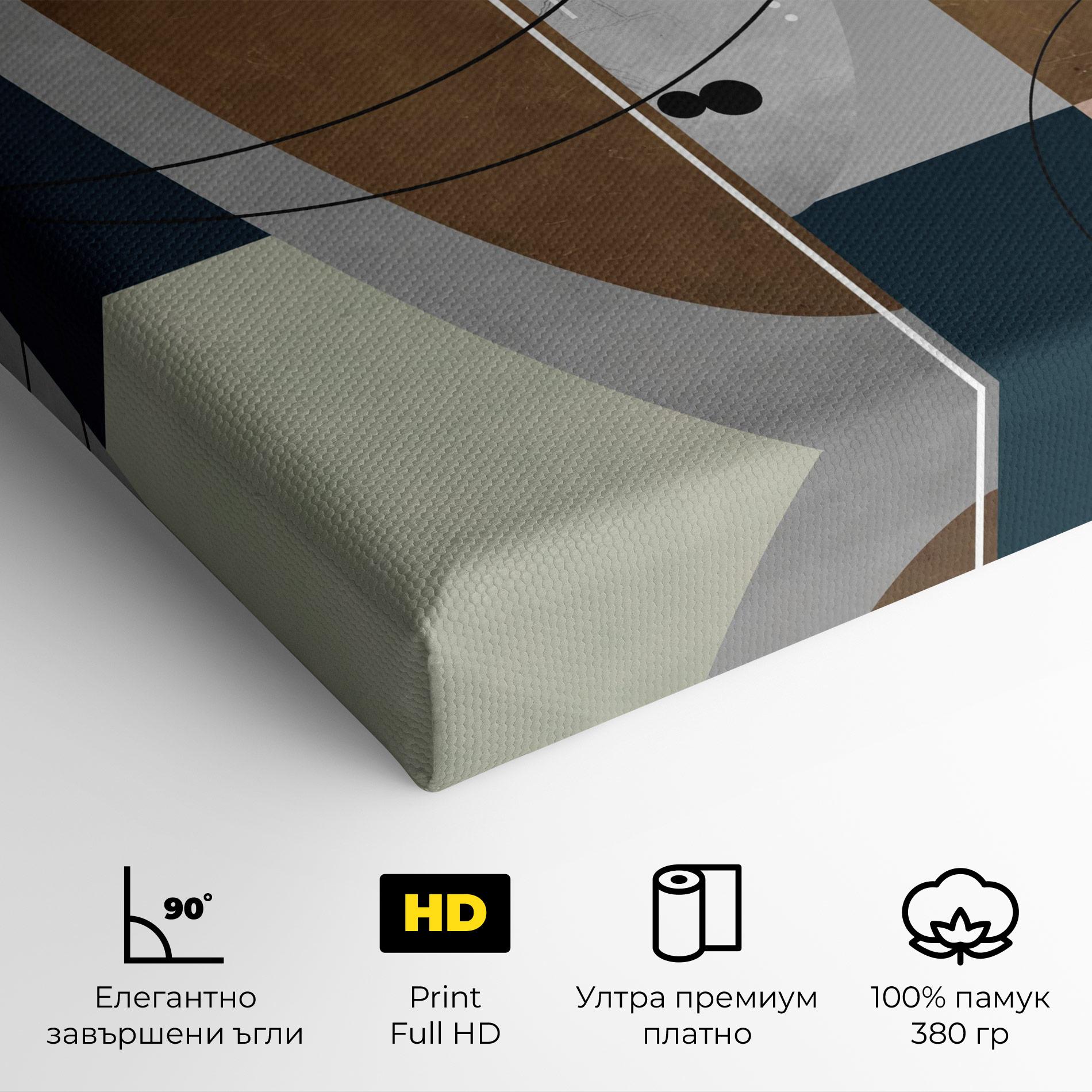 Картина на платно Abstract Brown Face mockup 4