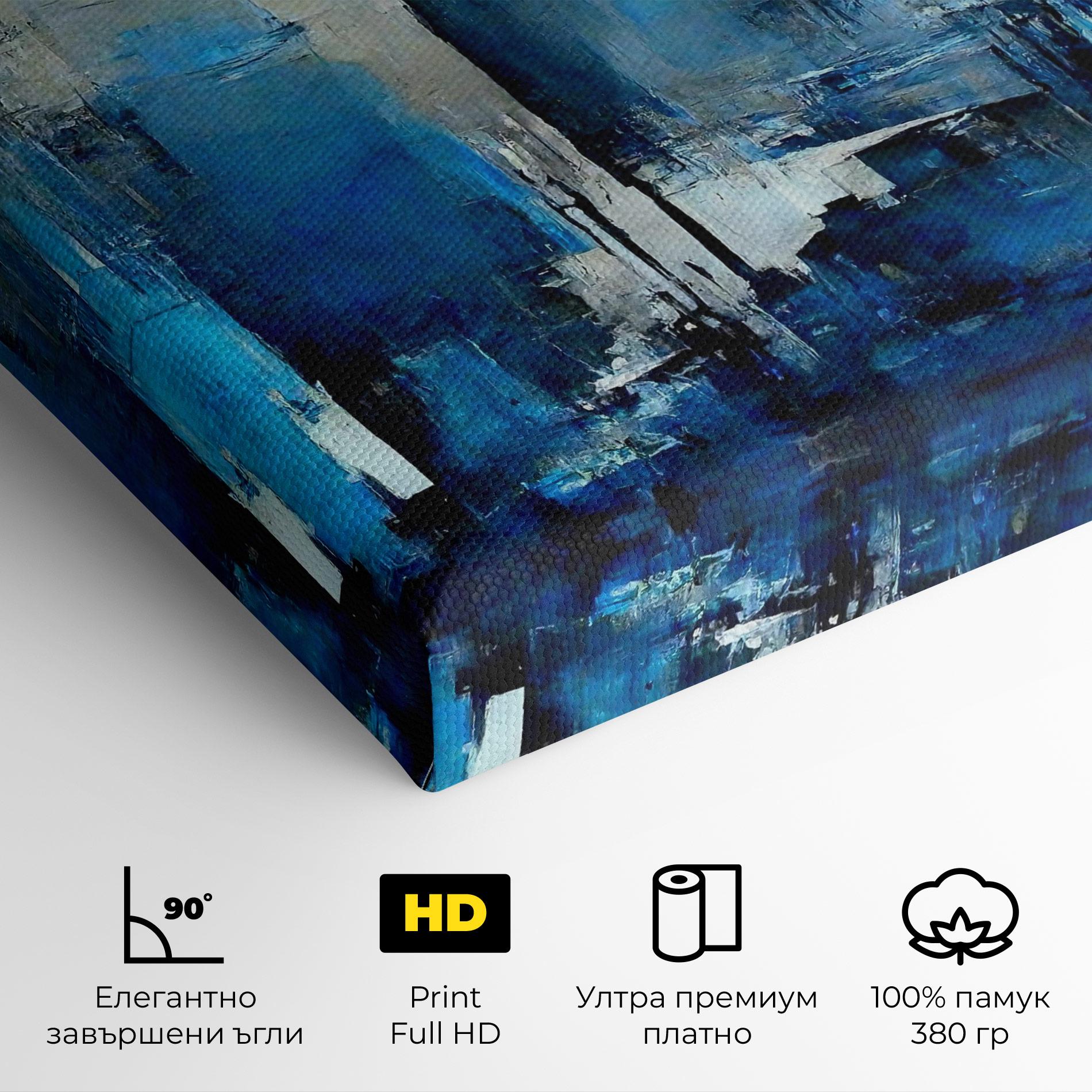 Картина на платно Blue Gray Color mockup 4