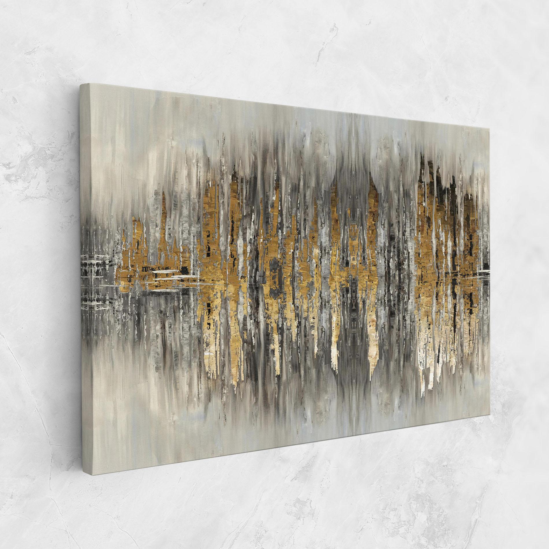 Картина на платно Acrylic Silver Paint mockup 1