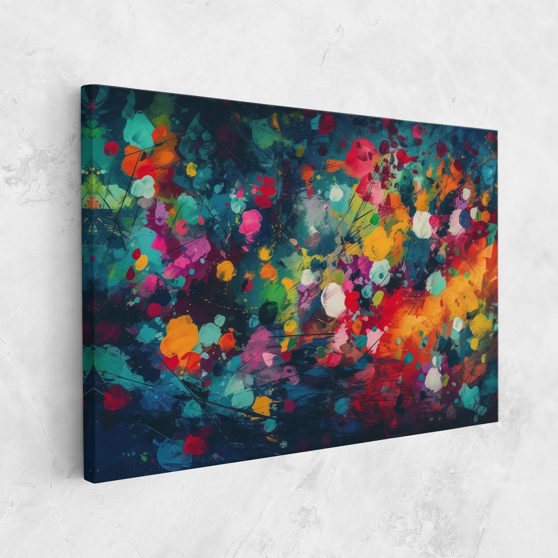 Картина на платно Colors Blue Background mockup 1