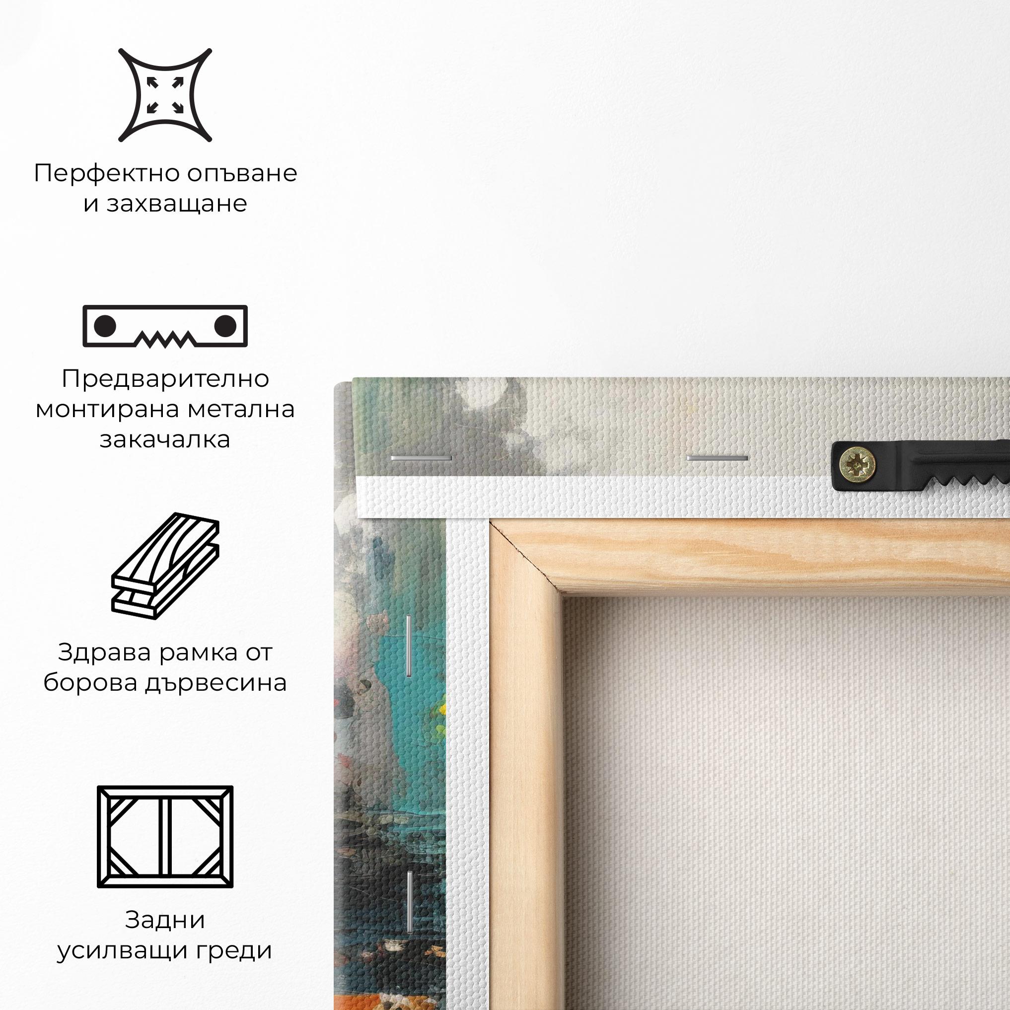 Картина на платно Abstract City Painting mockup 5