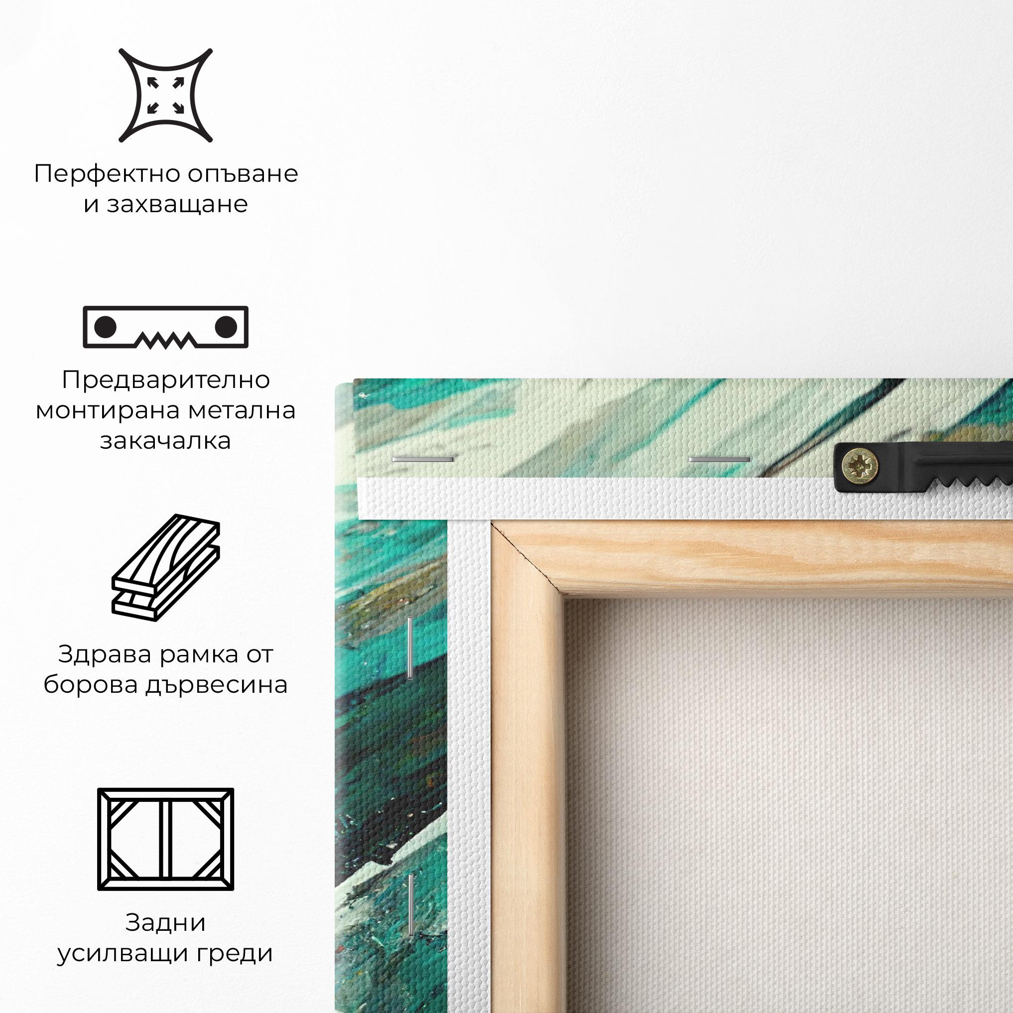 Картина на платно Abstract Green Artwork mockup 5