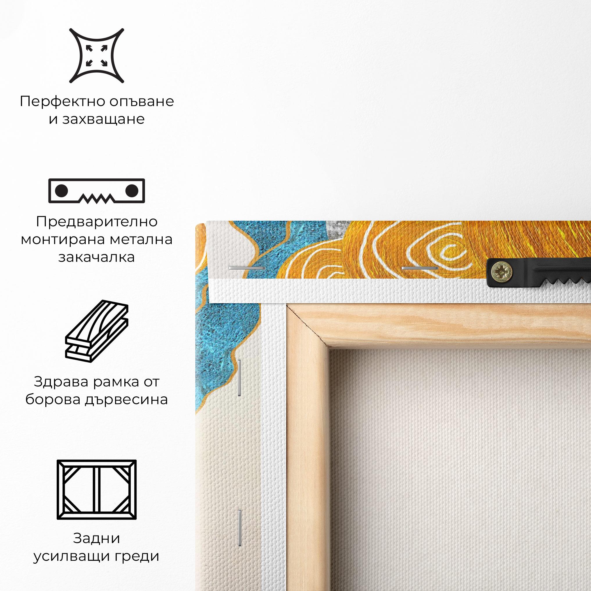 Картина на платно Abstract Grey Face 1 mockup 5