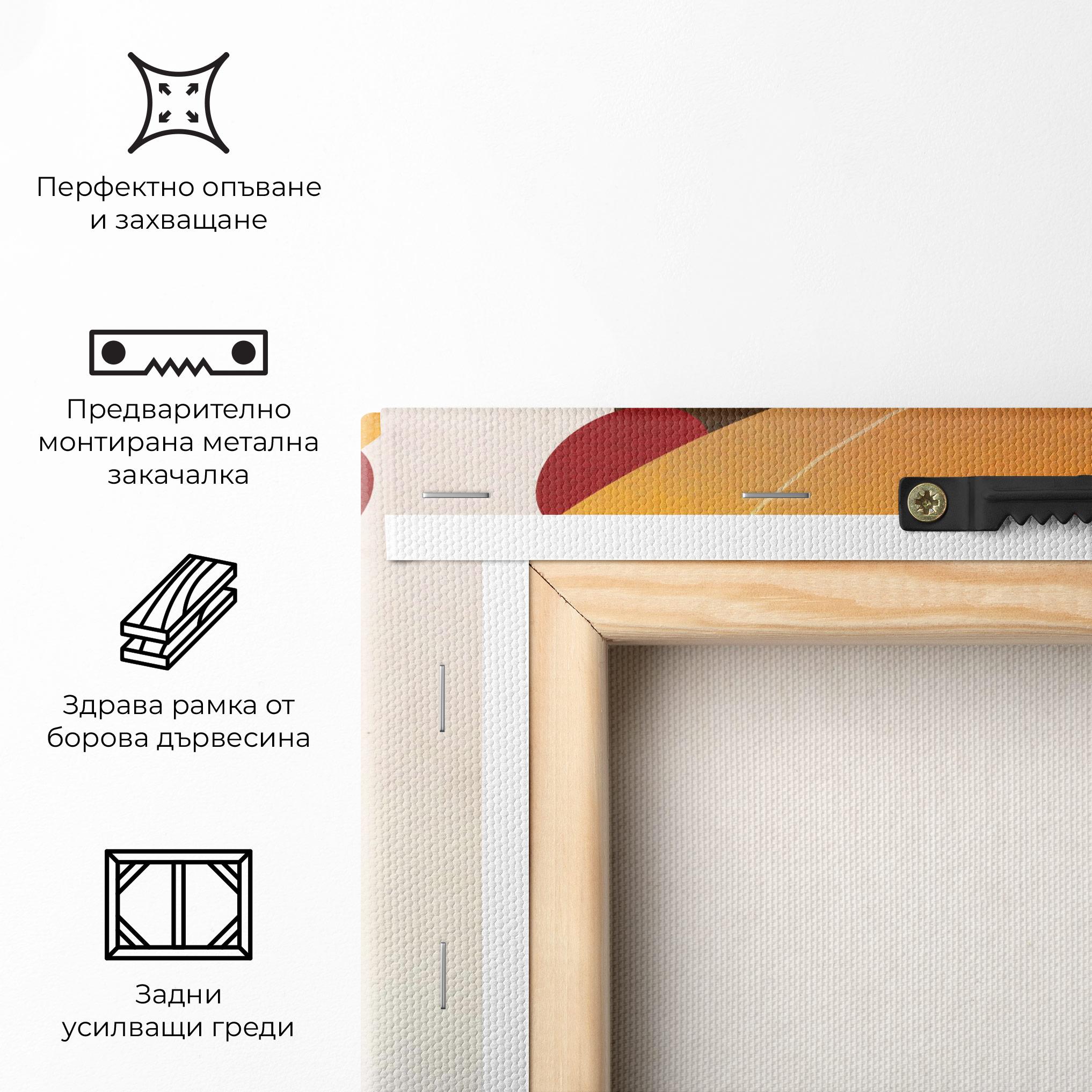 Картина на платно Abstract Orange Face mockup 5