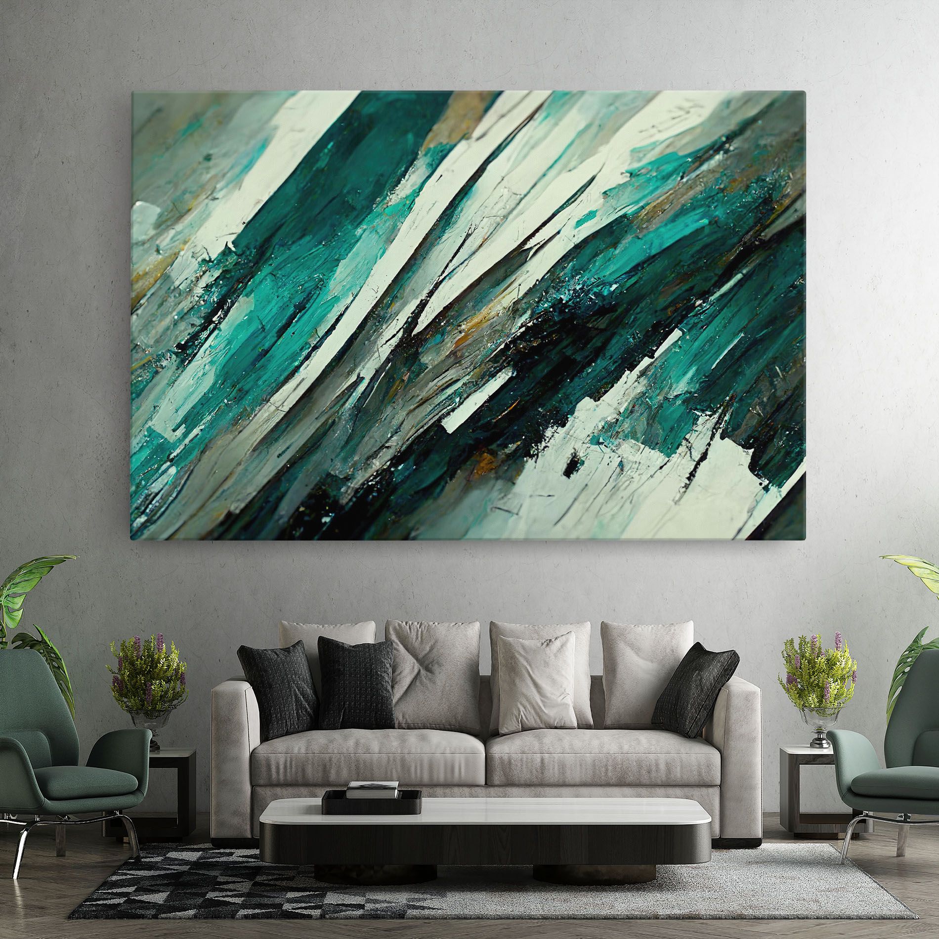 Abstract Green Artwork mockup 7