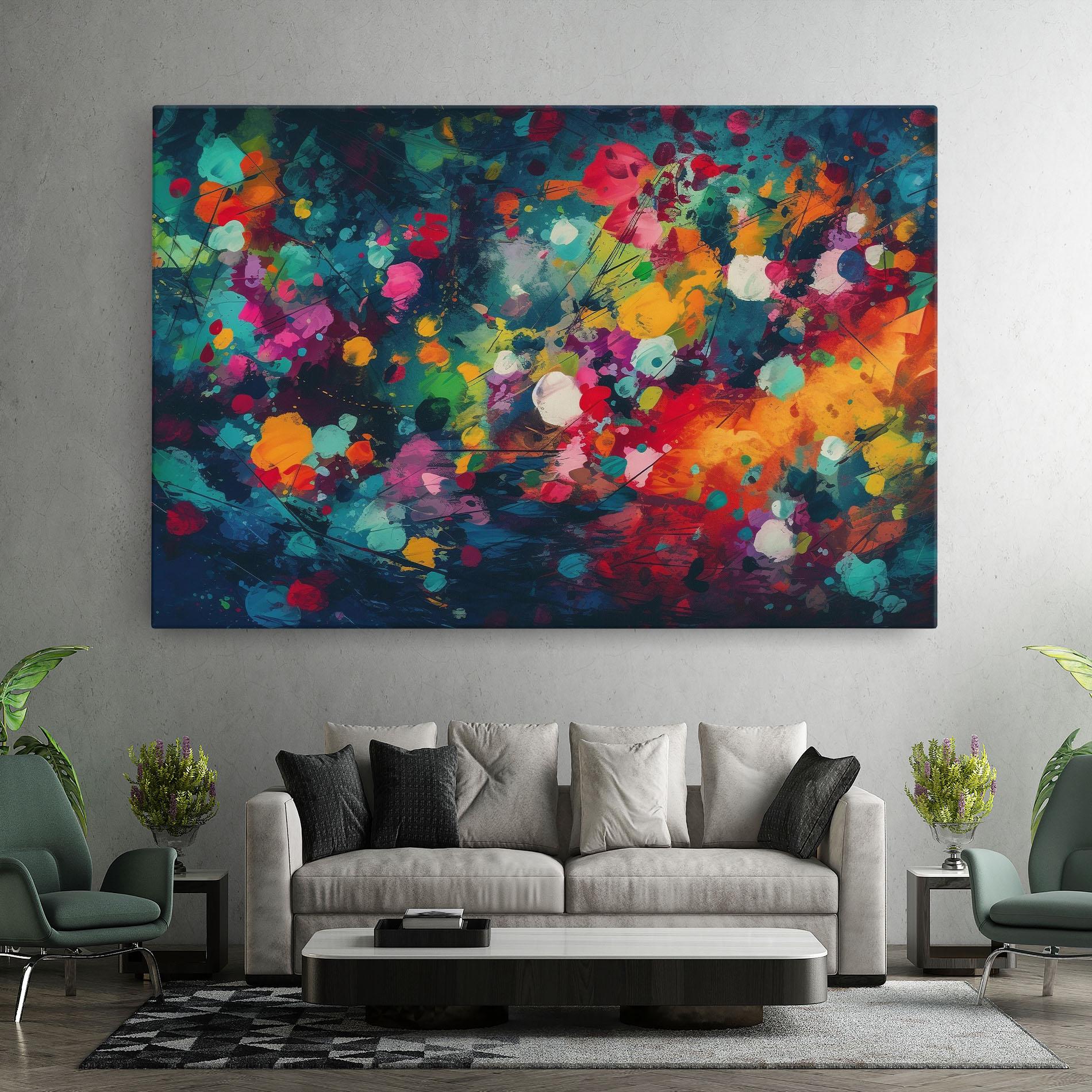 Картина на платно Colors Blue Background mockup 7