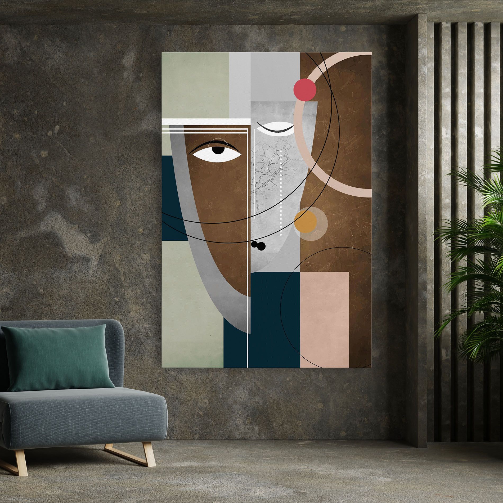 Abstract Brown Face mockup 7